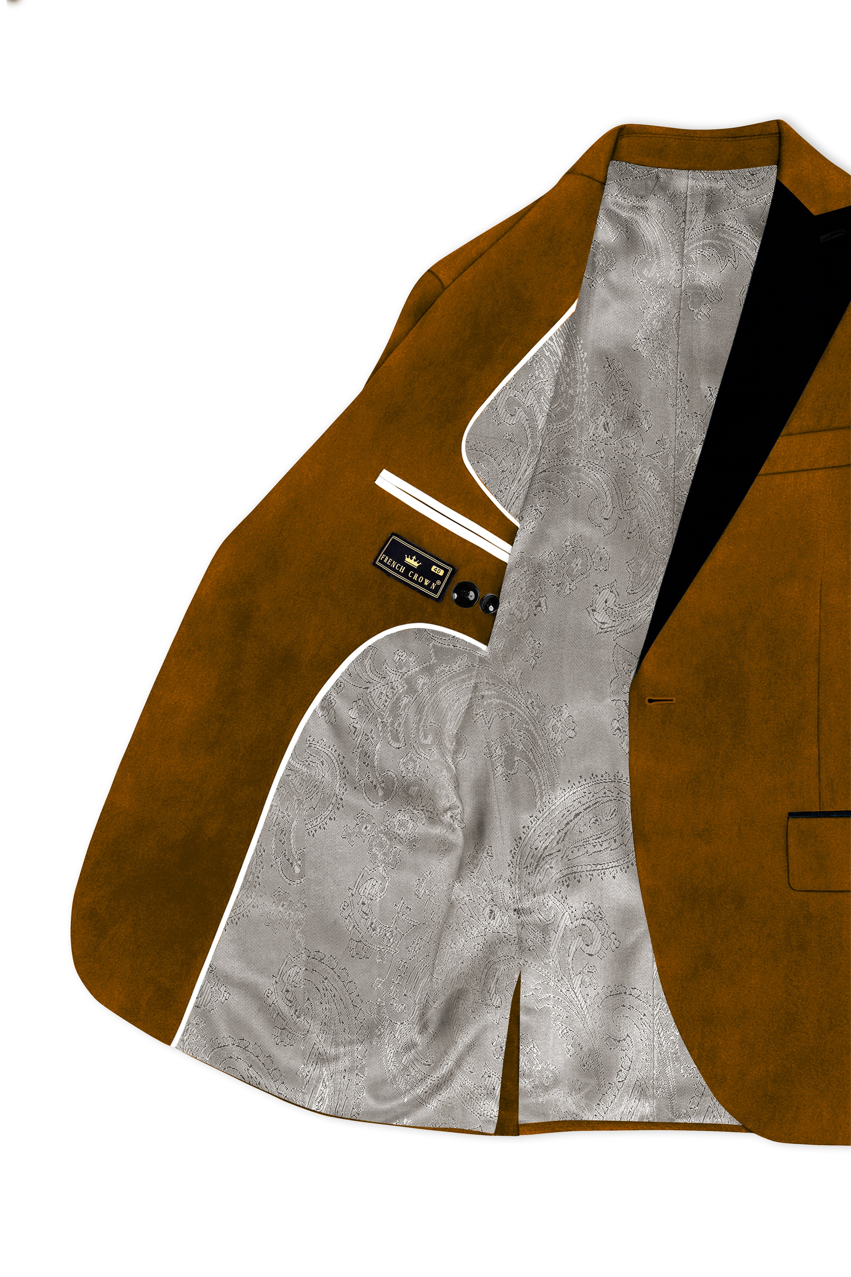 Cavaro-Saddle Brown Velvet Peak Lapel Tuxedo Suit ST5460-BKPL-36, ST5460-BKPL-38, ST5460-BKPL-40, ST5460-BKPL-42, ST5460-BKPL-44, ST5460-BKPL-46, ST5460-BKPL-48, ST5460-BKPL-50, ST5460-BKPL-52, ST5460-BKPL-54, ST5460-BKPL-56, ST5460-BKPL-58, ST5460-BKPL-60