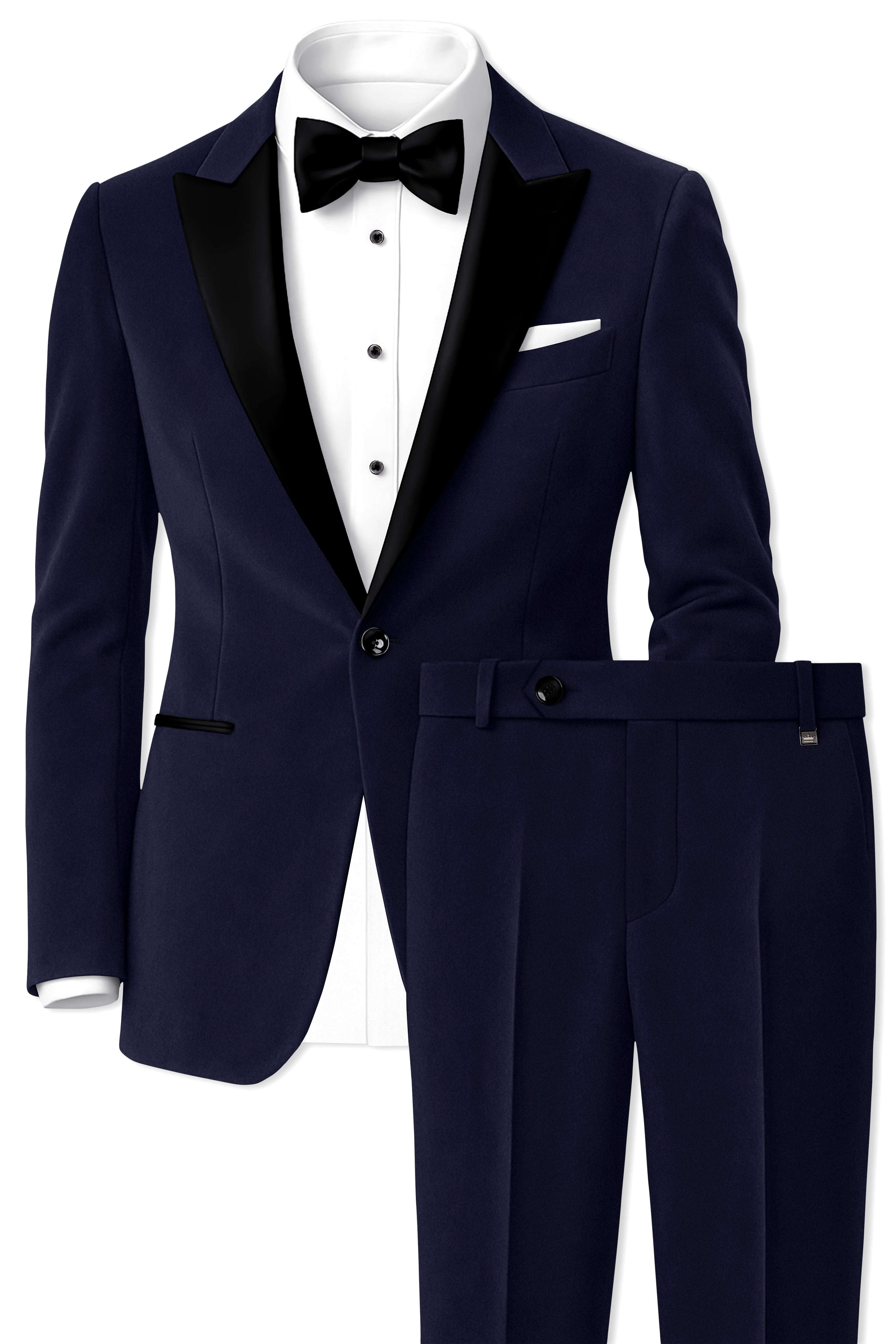 Torvian-Vulcan Purple Velvet Peak Lapel Tuxedo Suit