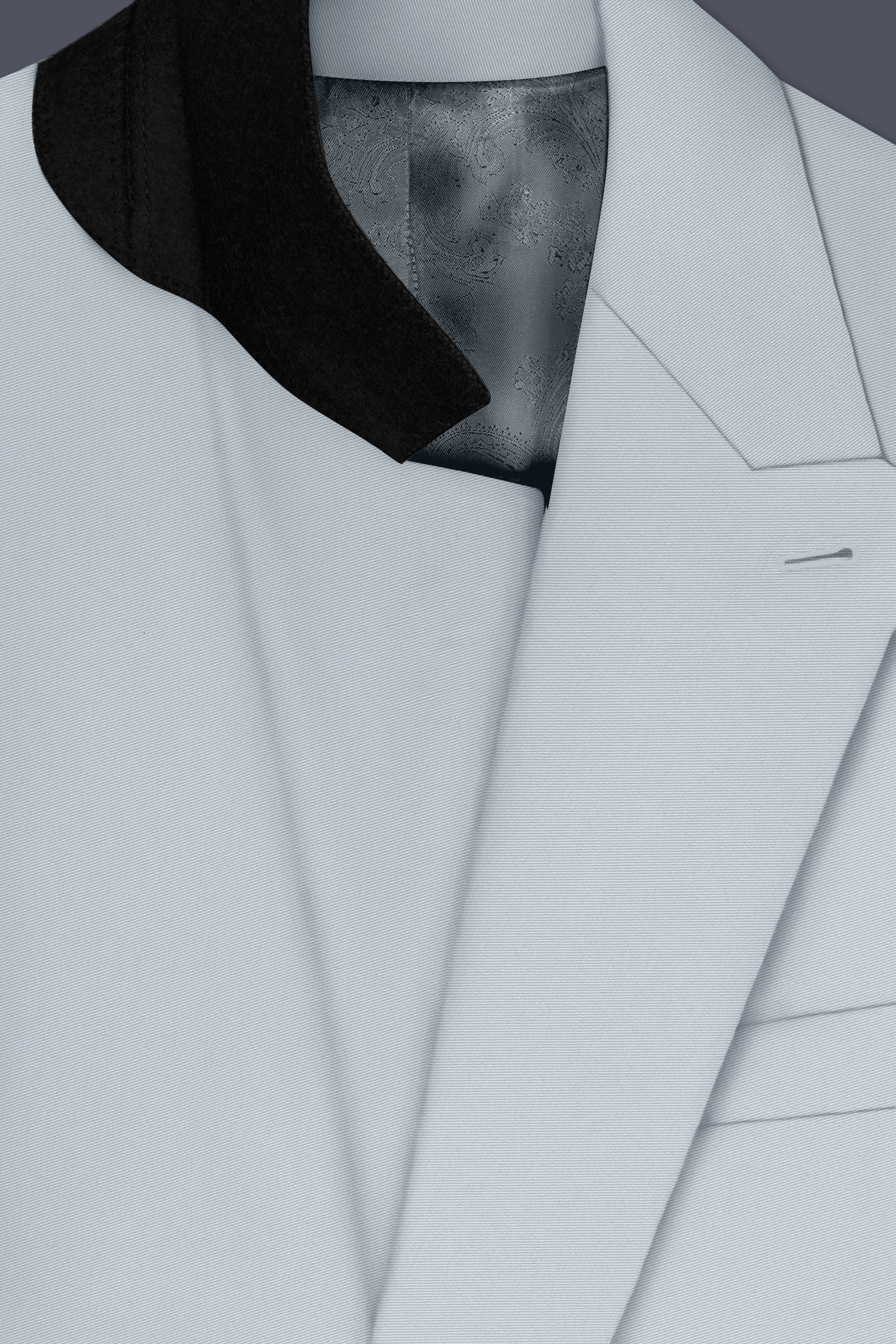 Dorian-Chalice Gray Slight Stretch Subtle Sheen Poly-Viscose Double Breasted Suit