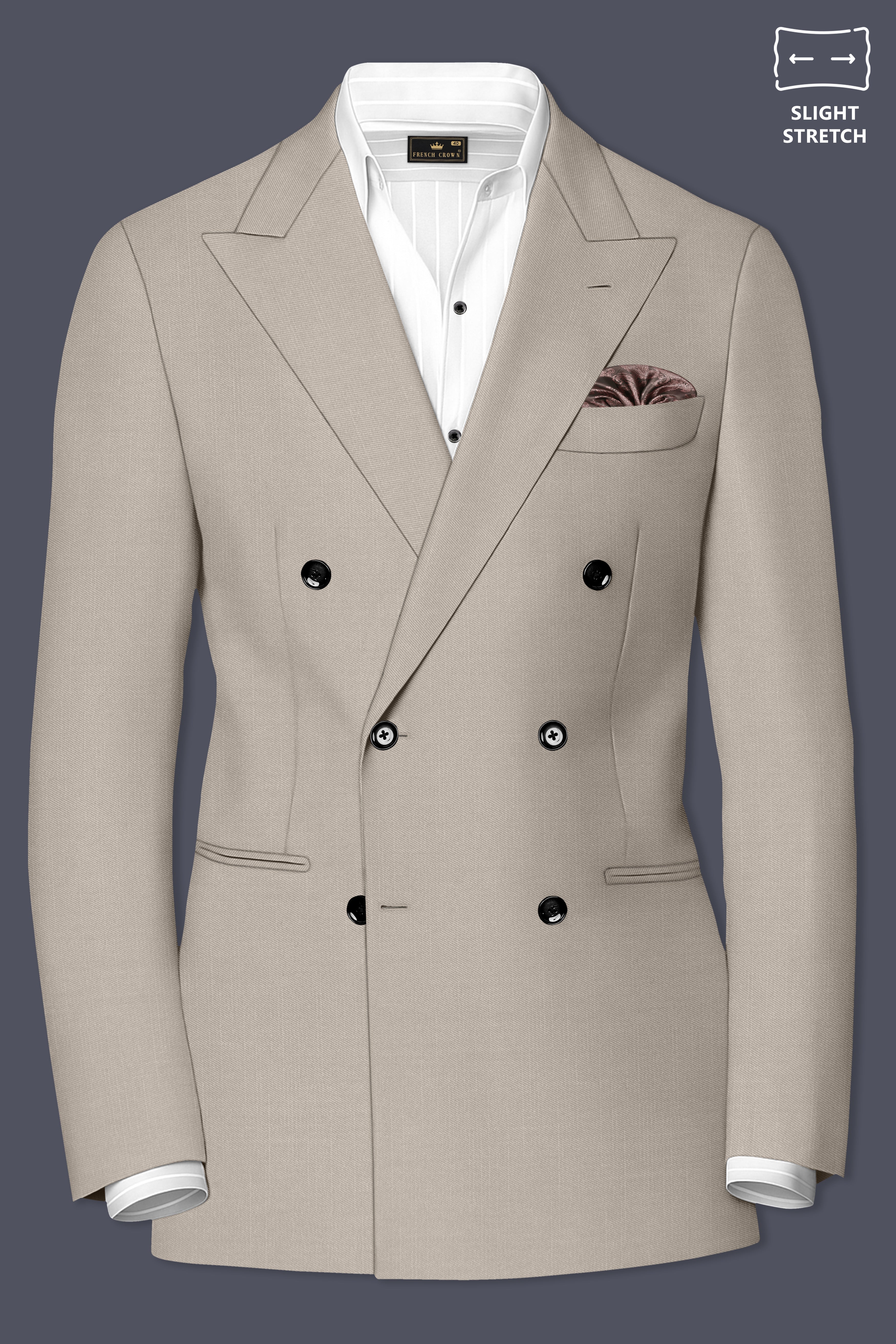 Sterling-Martini Cream Wool Rich Slight Stretch Double Breasted Suit ST5510-DB-36, ST5510-DB-38, ST5510-DB-40, ST5510-DB-42, ST5510-DB-44, ST5510-DB-46, ST5510-DB-48, ST5510-DB-50, ST5510-DB-52, ST5510-DB-54, ST5510-DB-56, ST5510-DB-58, ST5510-DB-60
