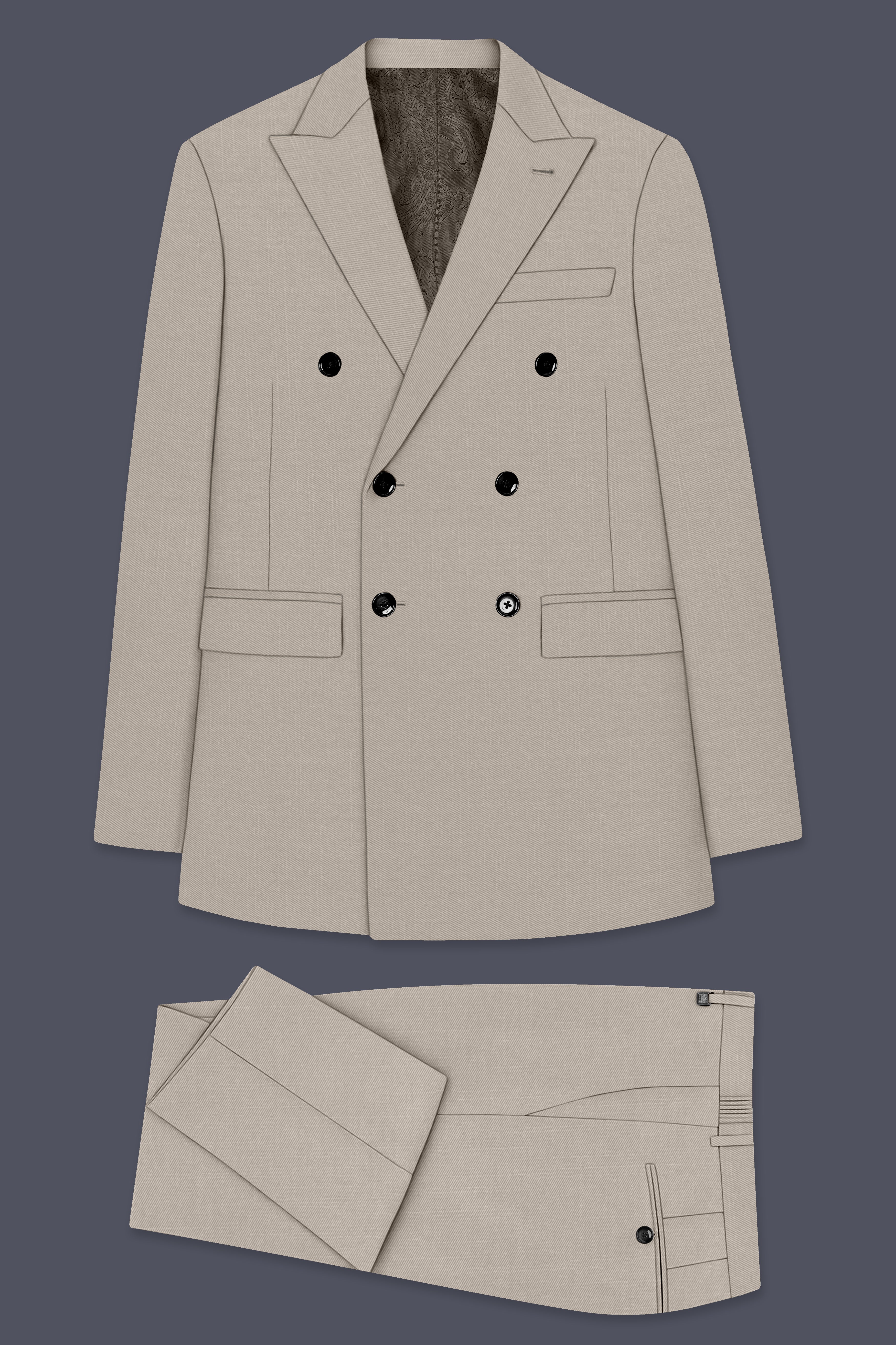 Sterling-Martini Cream Wool Rich Slight Stretch Double Breasted Suit ST5510-DB-36, ST5510-DB-38, ST5510-DB-40, ST5510-DB-42, ST5510-DB-44, ST5510-DB-46, ST5510-DB-48, ST5510-DB-50, ST5510-DB-52, ST5510-DB-54, ST5510-DB-56, ST5510-DB-58, ST5510-DB-60