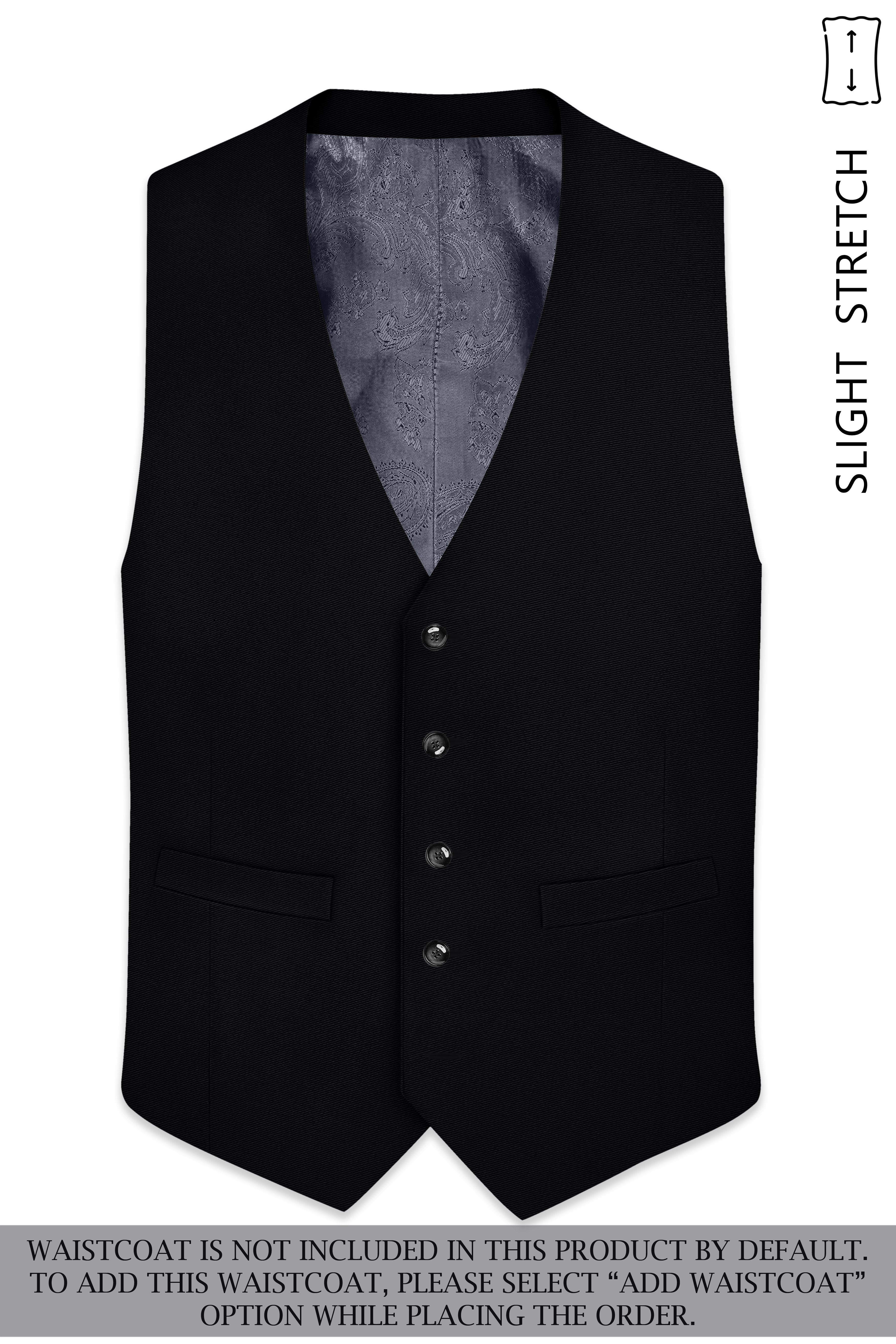 Obsidar-Jade Black Slight Stretch Subtle Sheen Poly-Viscose Single Breasted Suit