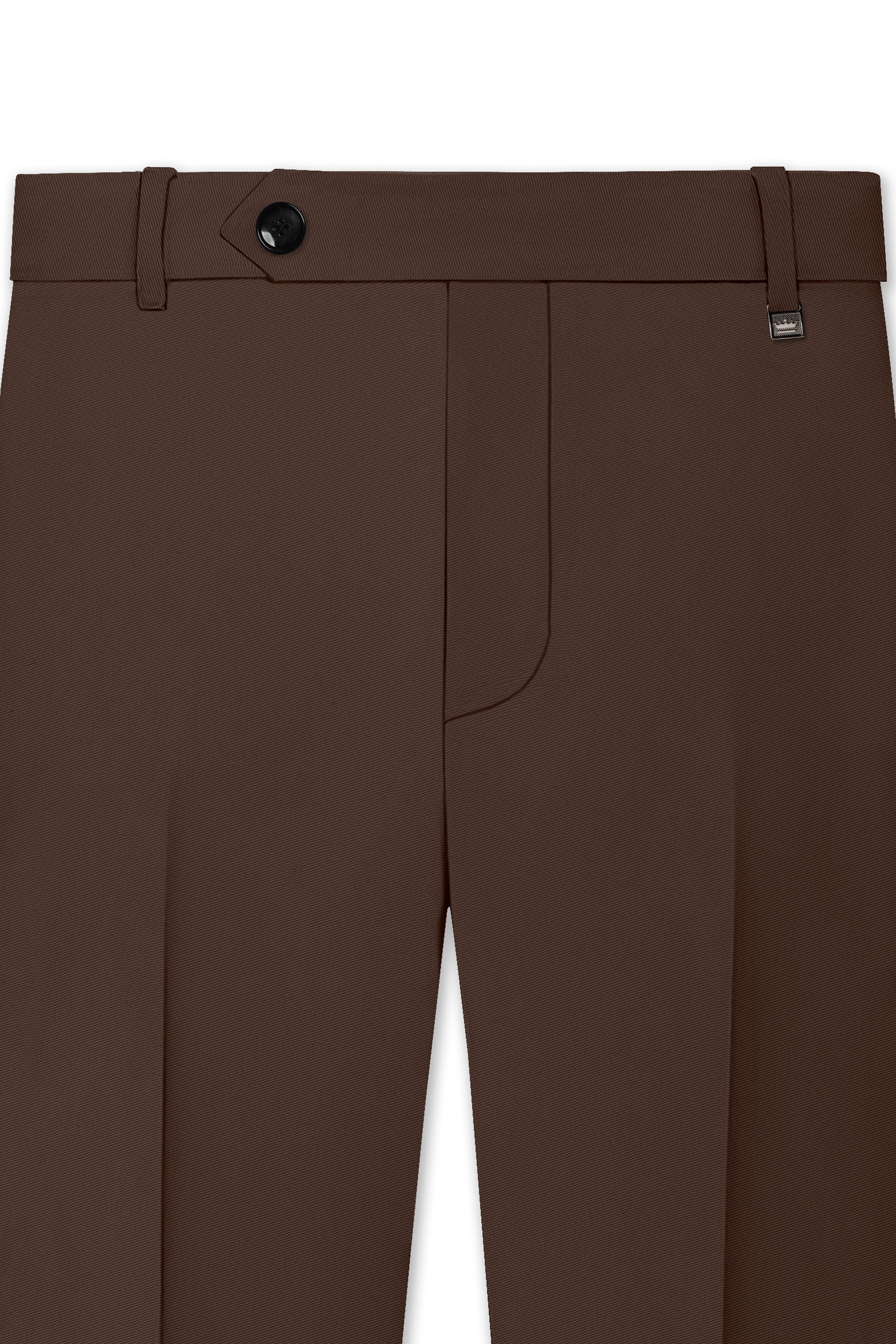 Dunaro-Taupe Brown Slight Stretch Subtle Sheen Poly-Viscose Single Breasted Suit