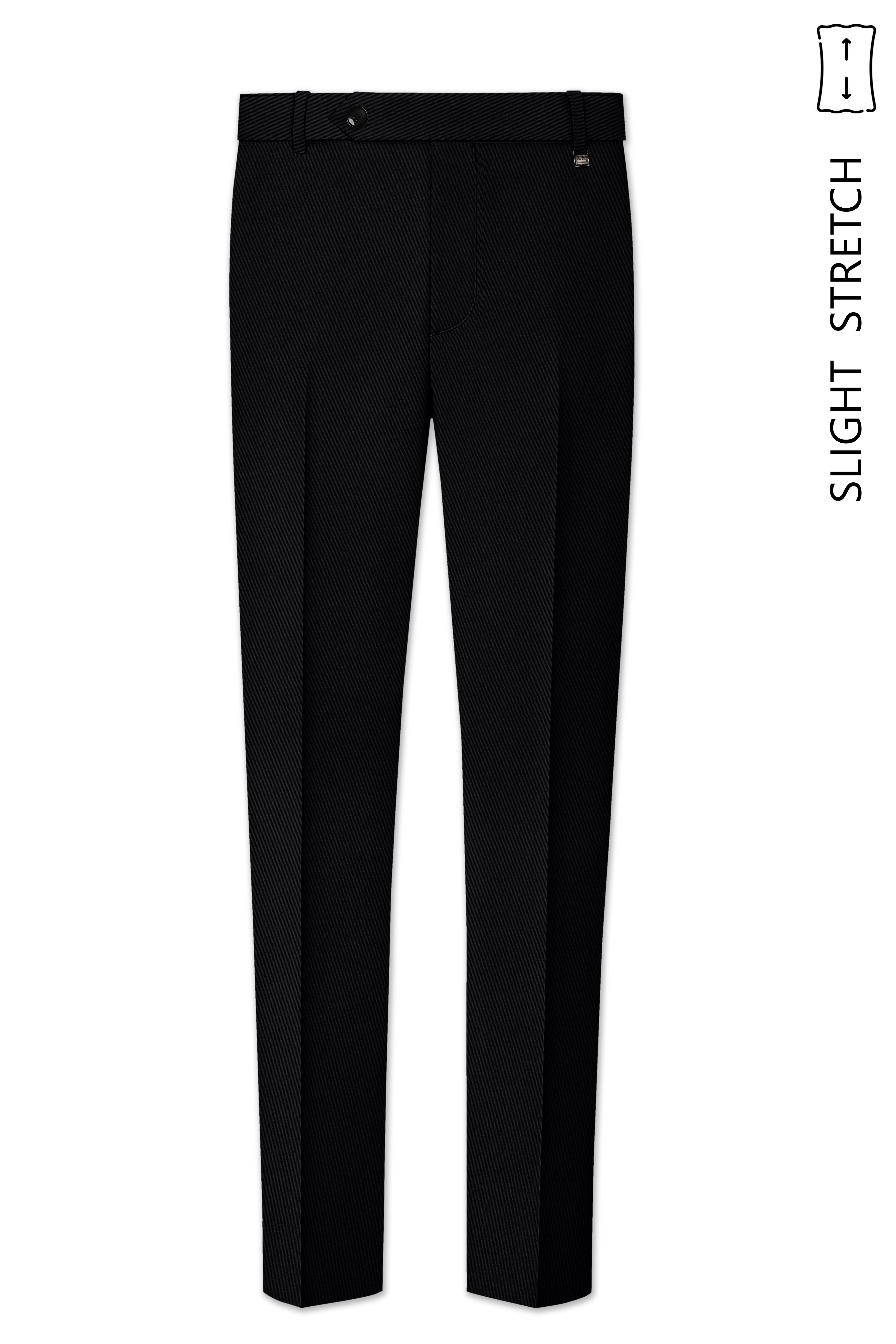 Obsidar-Jade Black Slight Stretch Subtle Sheen Poly-Viscose Double Breasted Suit