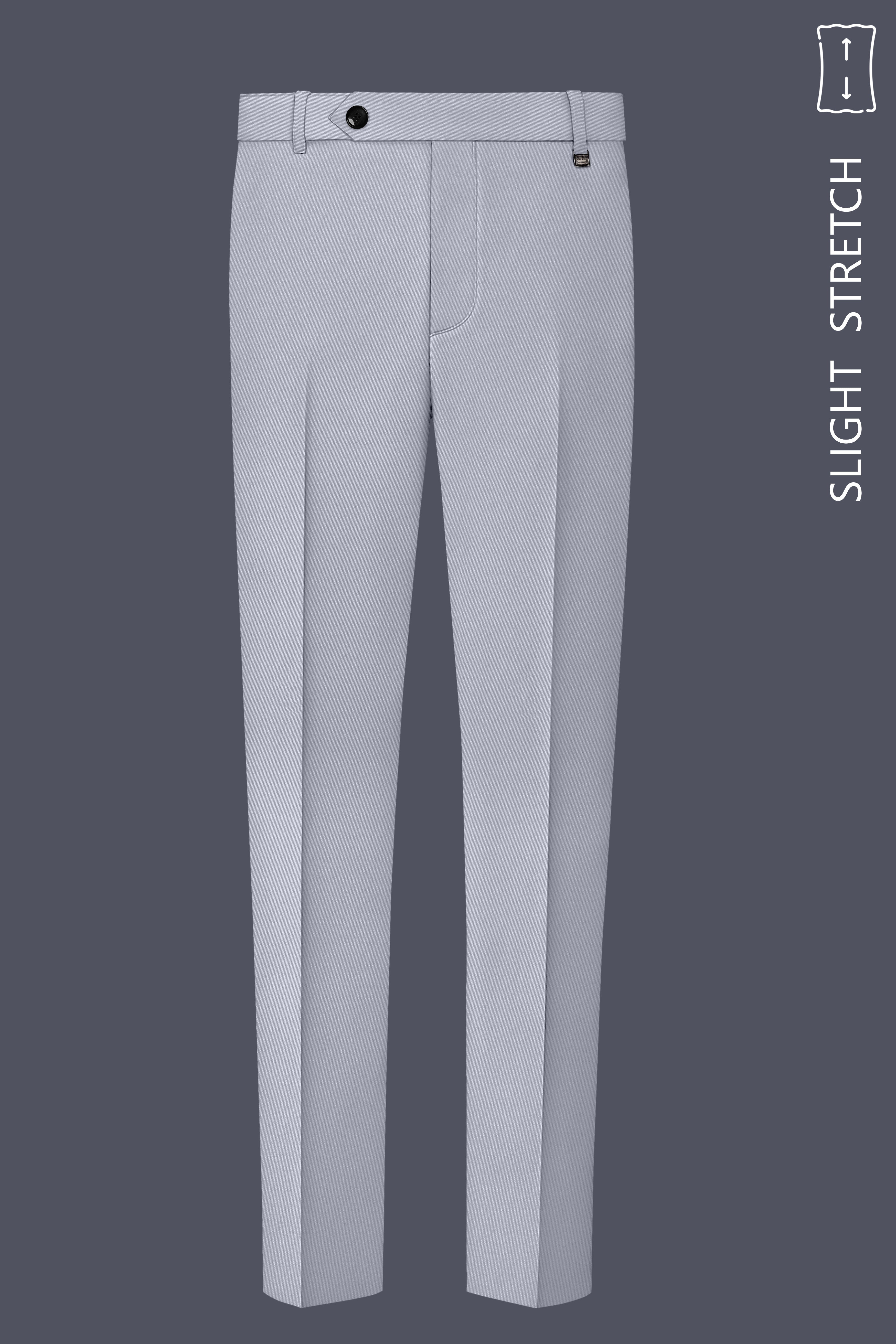 Ashvaro-Manatee Gray Slight Stretch Subtle Sheen Poly-Viscose Double Breasted Suit