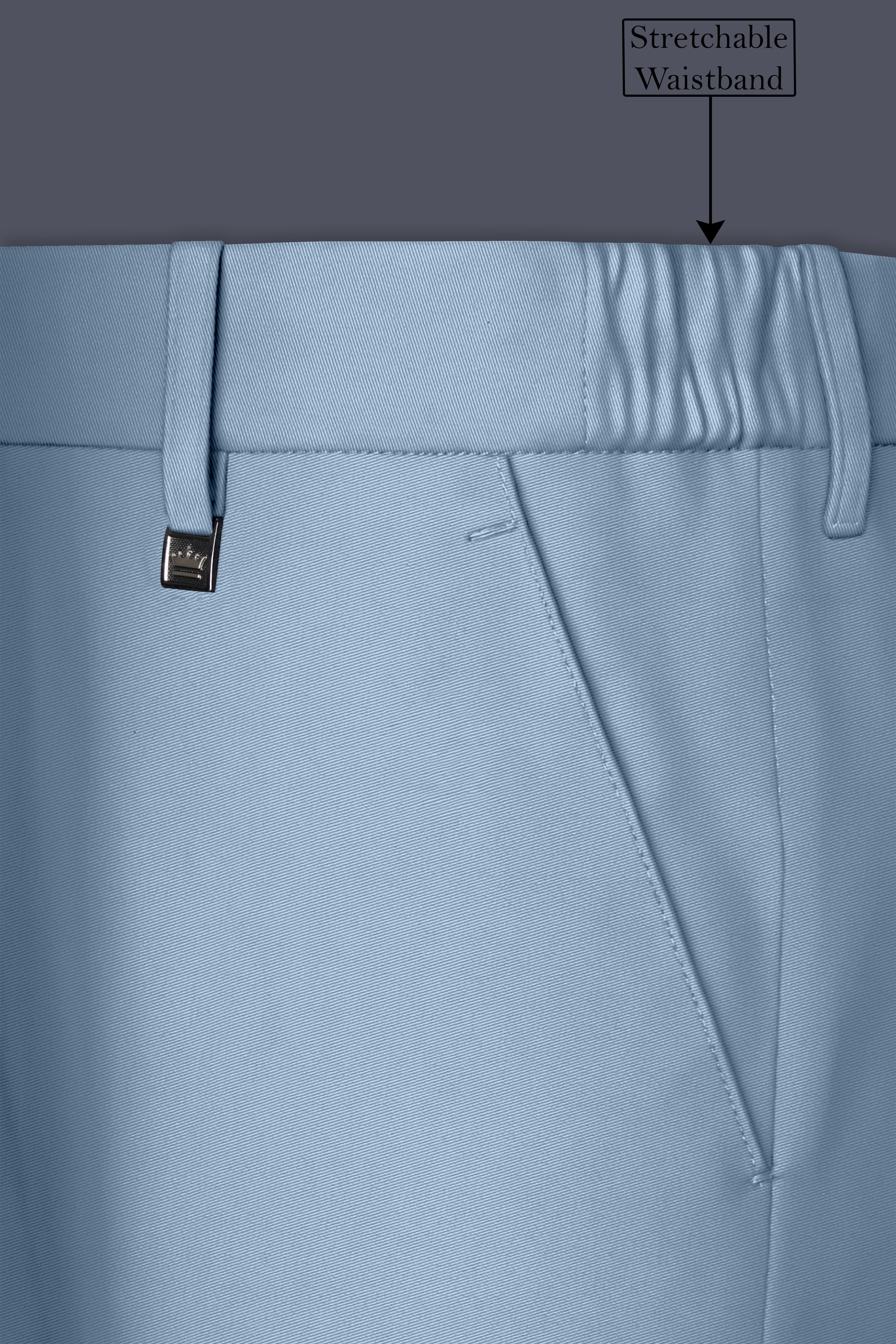 Velcian-Lynch Blue Slight Stretch Subtle Sheen Poly-Viscose Double Breasted Suit