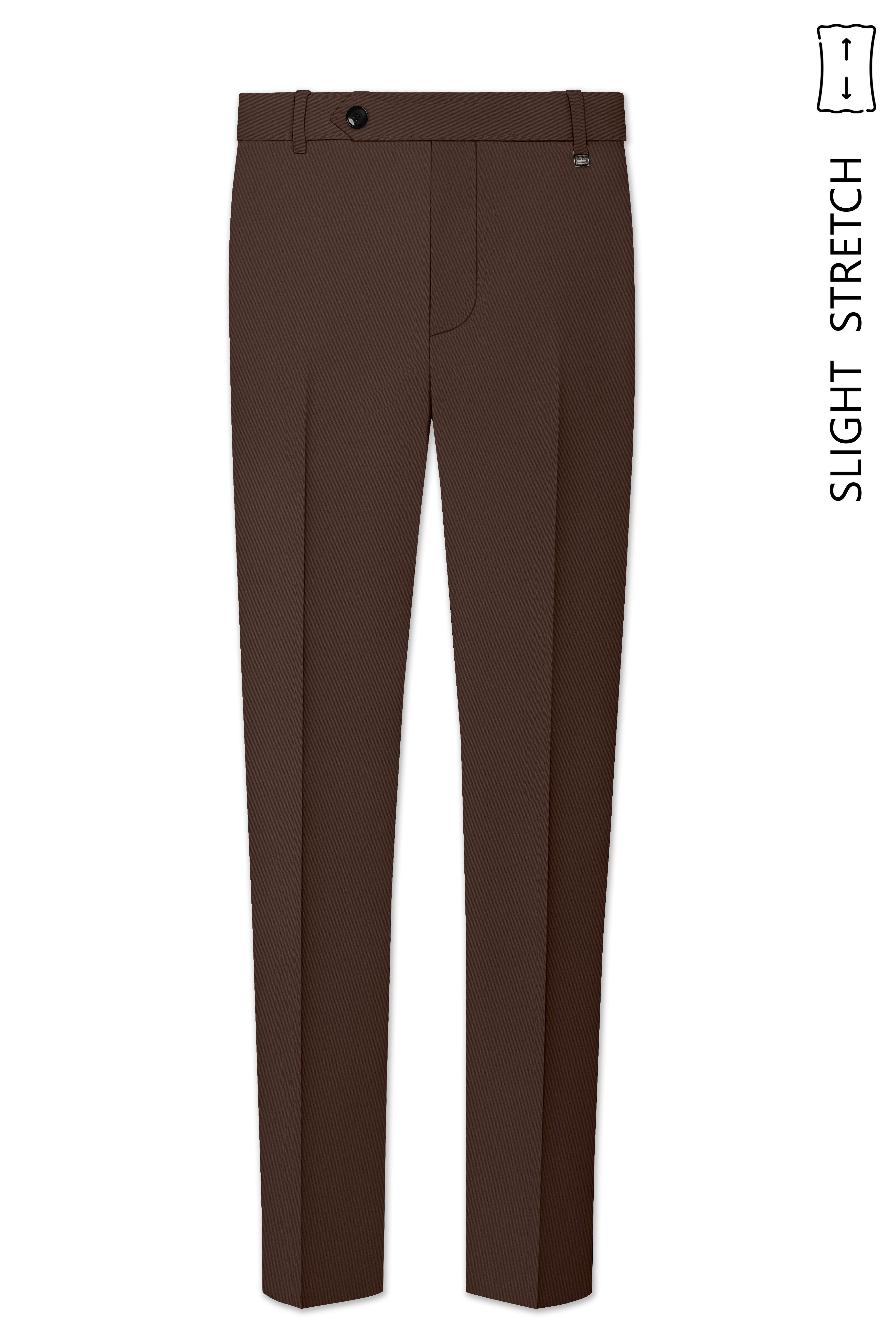 Dunaro-Taupe Brown Slight Stretch Subtle Sheen Poly-Viscose Double Breasted Suit