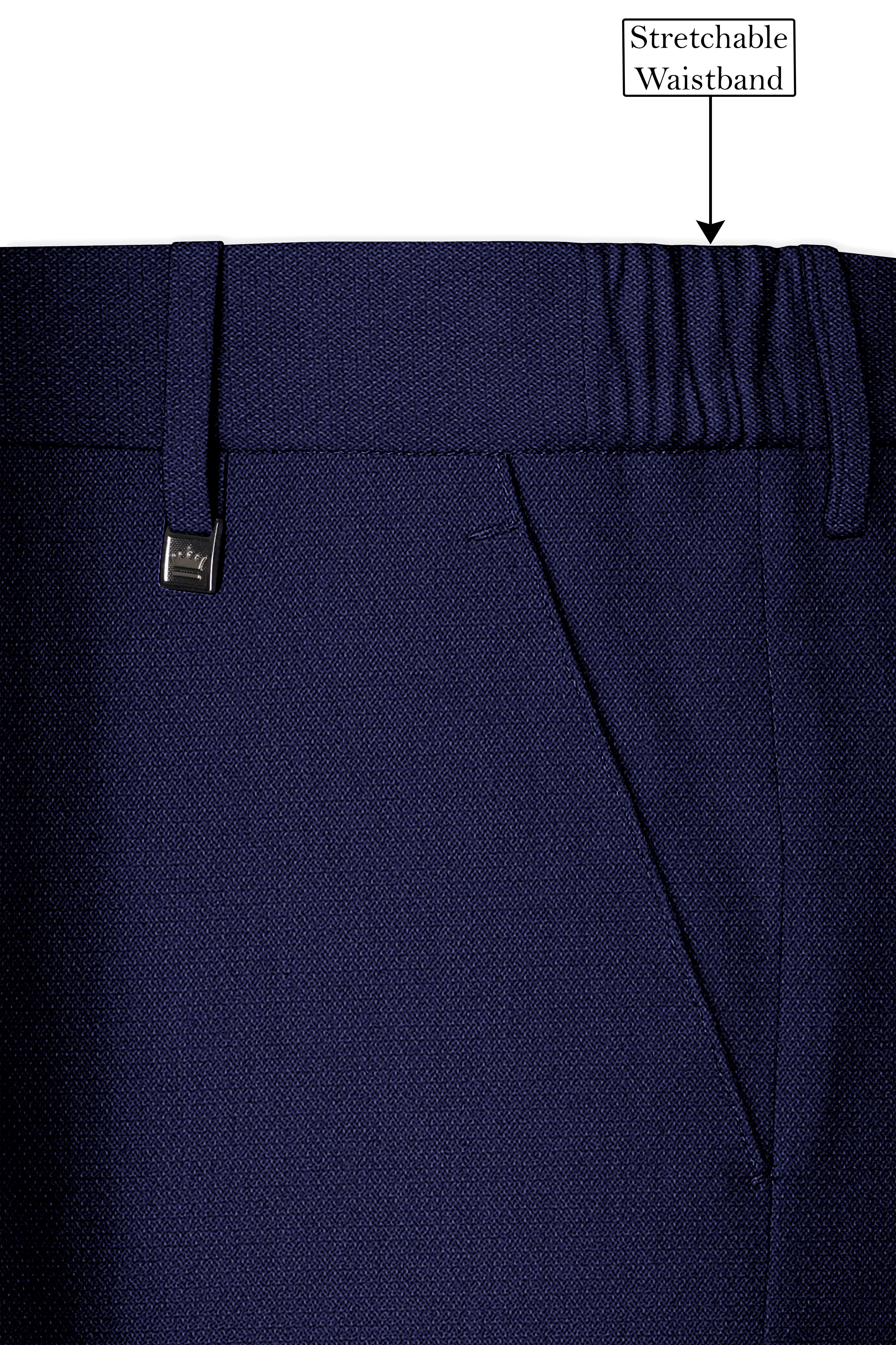 Orion-Vulcan Blue Diamond Textured Wool Rich Slight Stretch Single Breasted Suit
