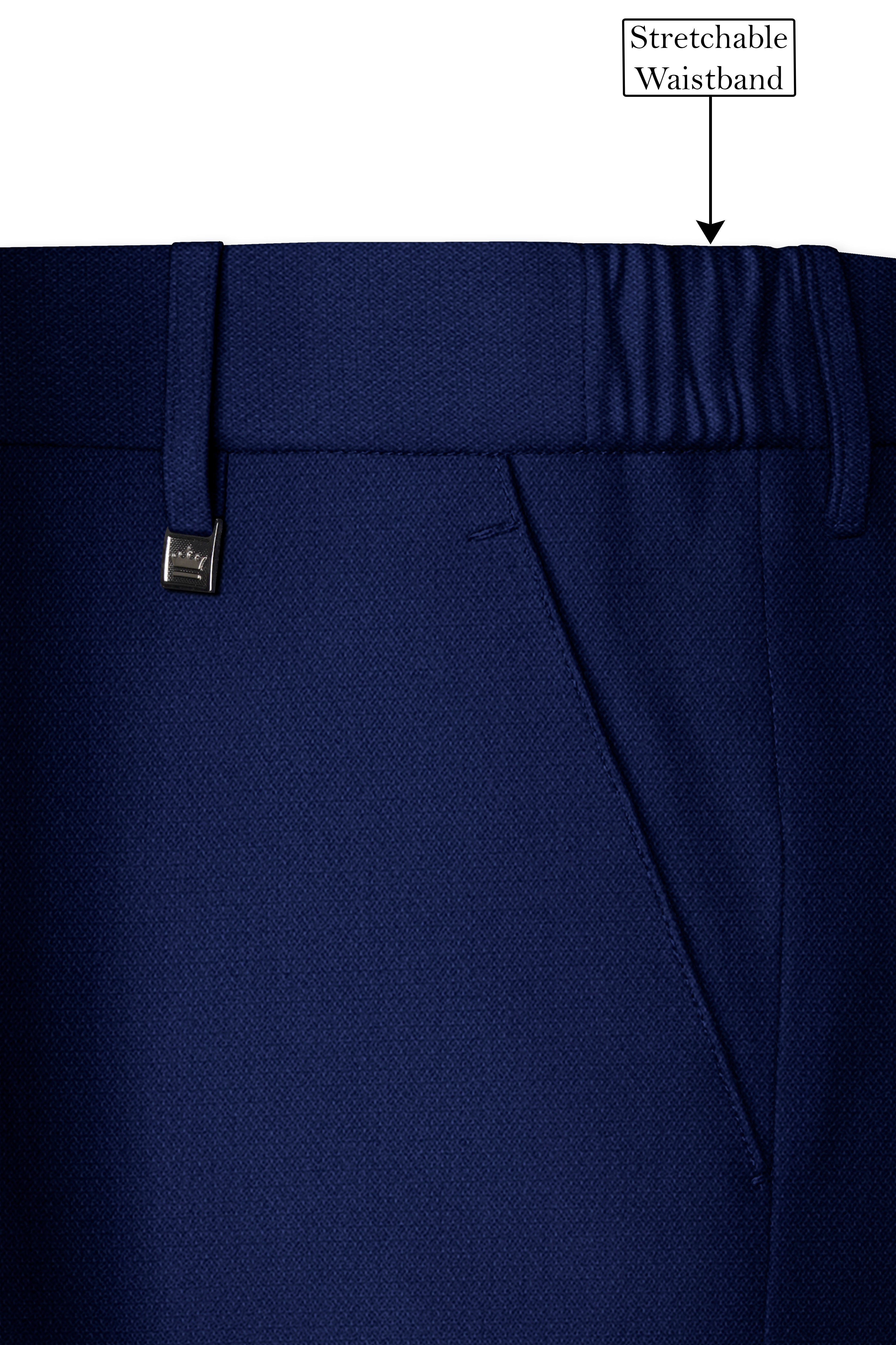 Orion-Vulcan Blue Diamond Textured Wool Rich Slight Stretch Single Breasted Suit
