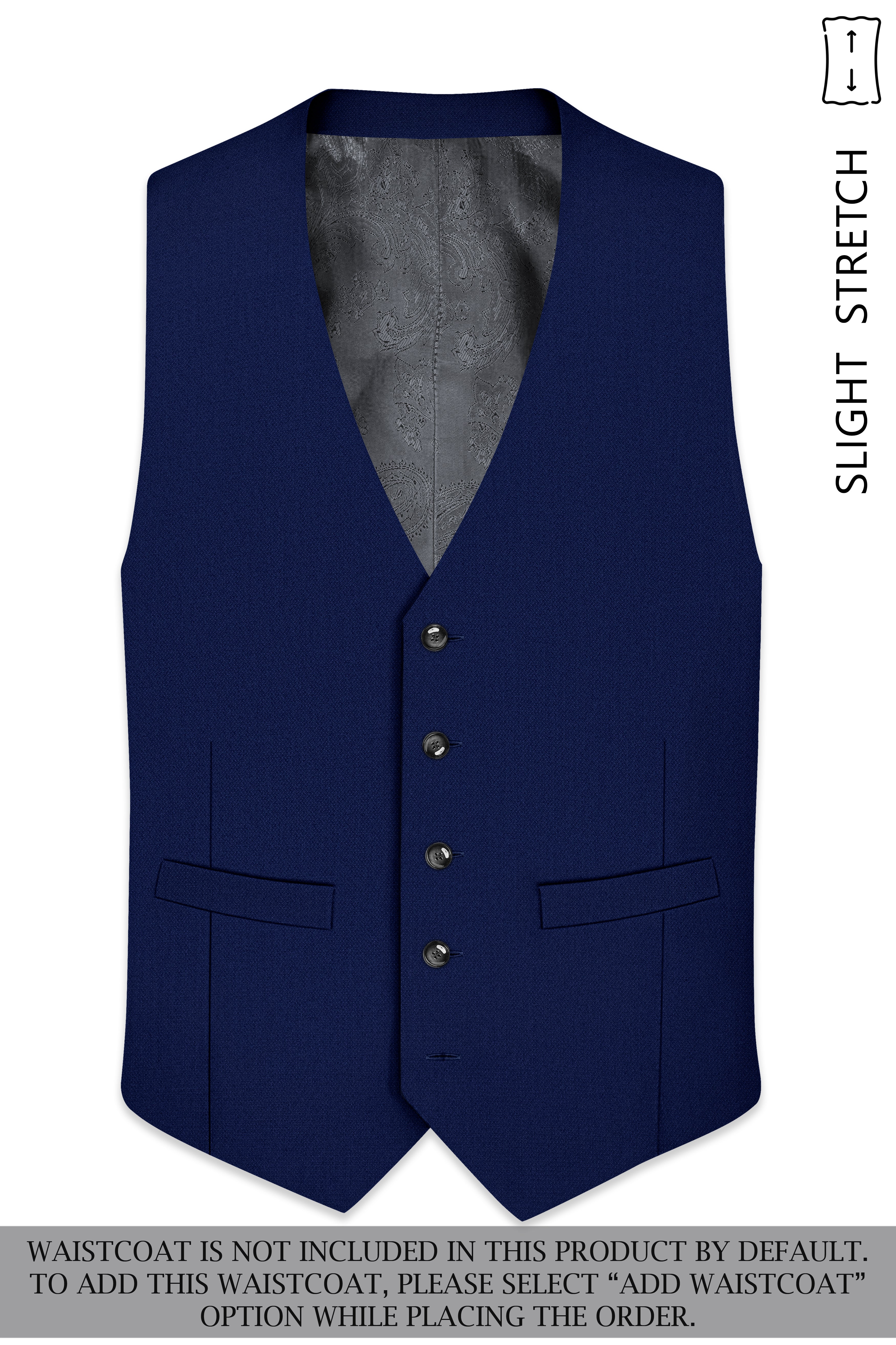 Orion-Vulcan Blue Diamond Textured Wool Rich Slight Stretch Single Breasted Suit