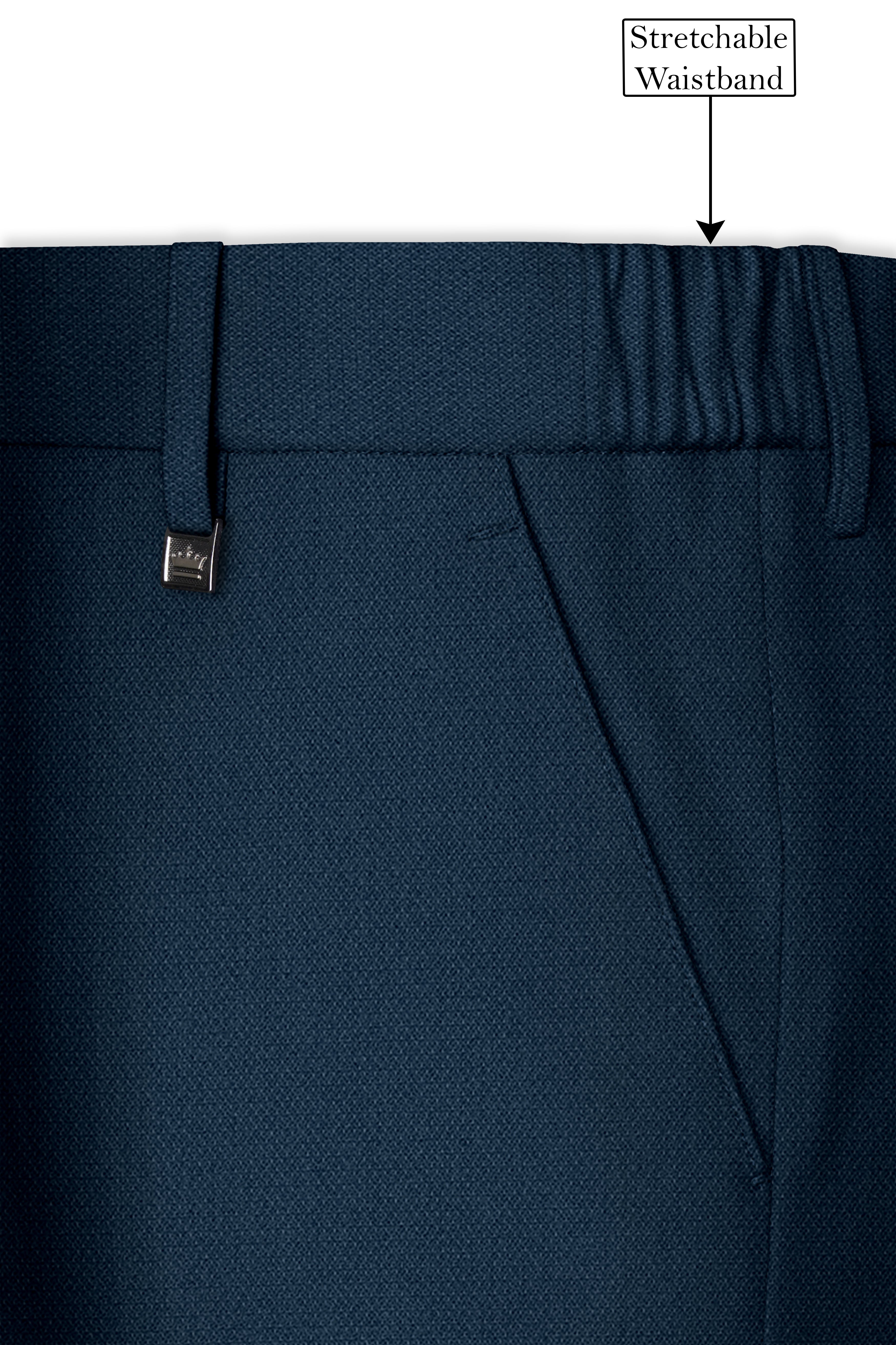 Noctis-Cinder Blue Diamond Textured Wool Rich Slight Stretch Double Breasted Suit