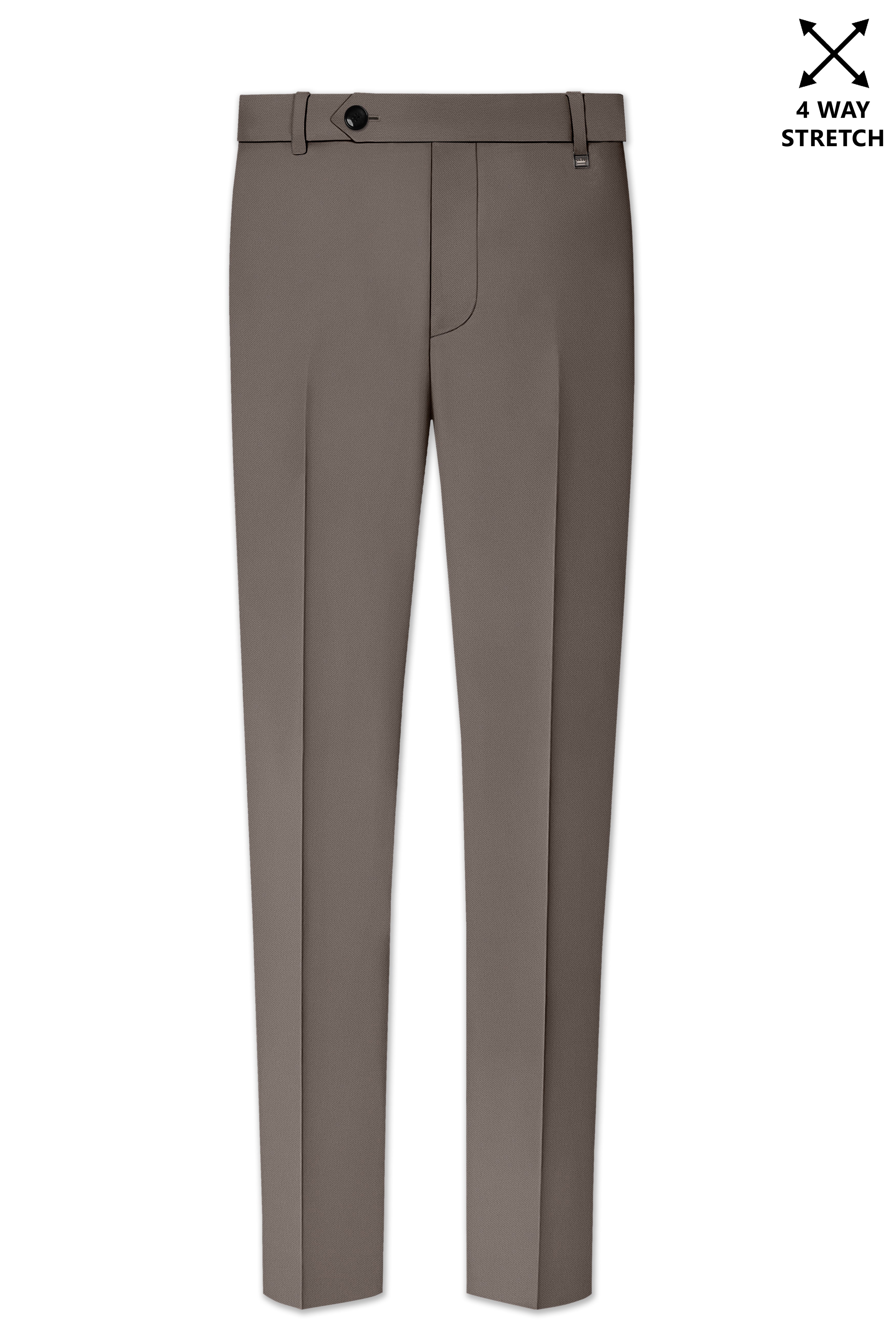 Monarch-Korean Flint Brown 4-Way Stretch Wrinkle-Free Wool Rich Single Breasted Suit