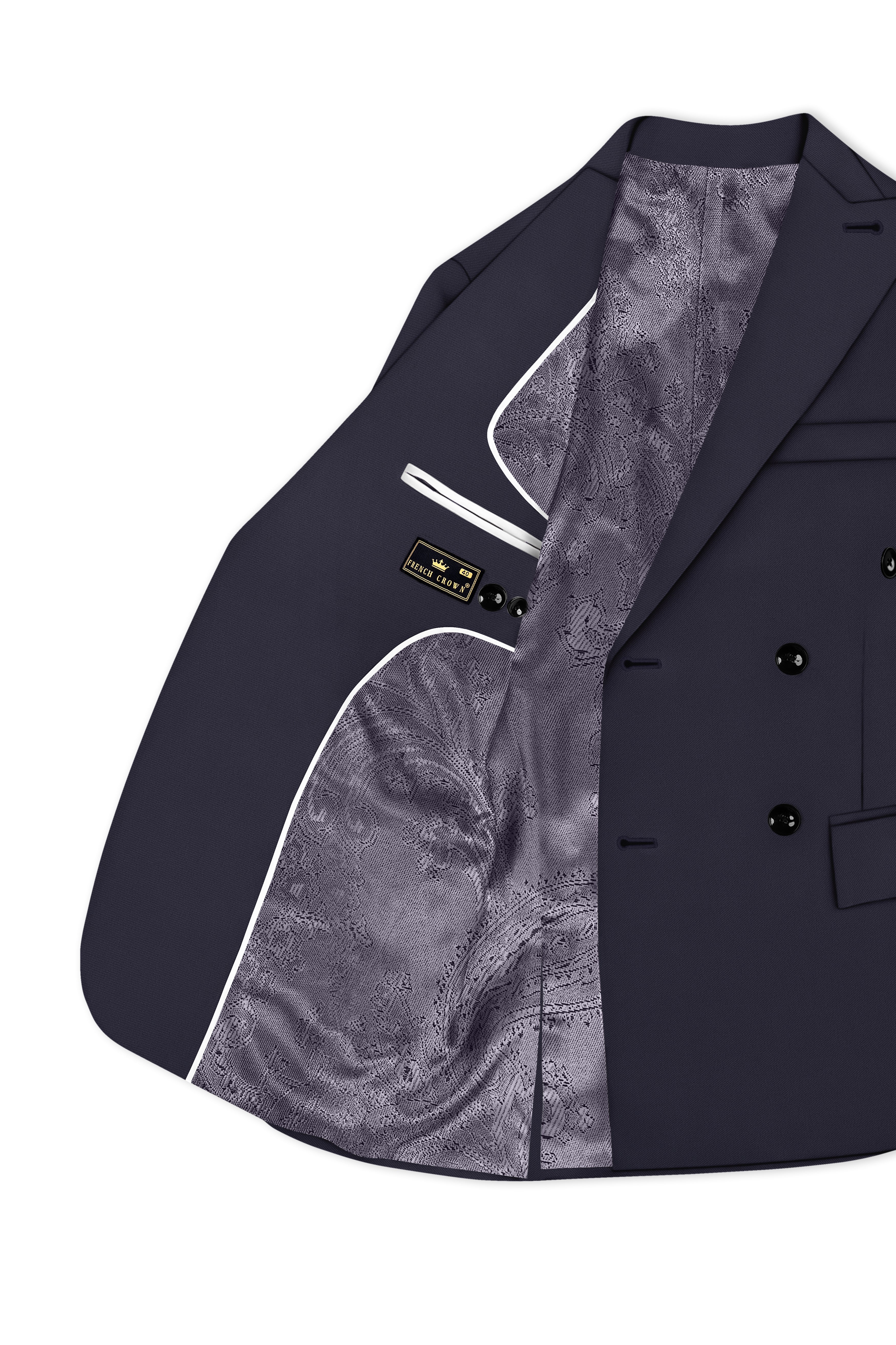 Kairo-Korean Charcoal Gray 4-Way Stretch Wrinkle-Free Wool Rich Double Breasted Suit
