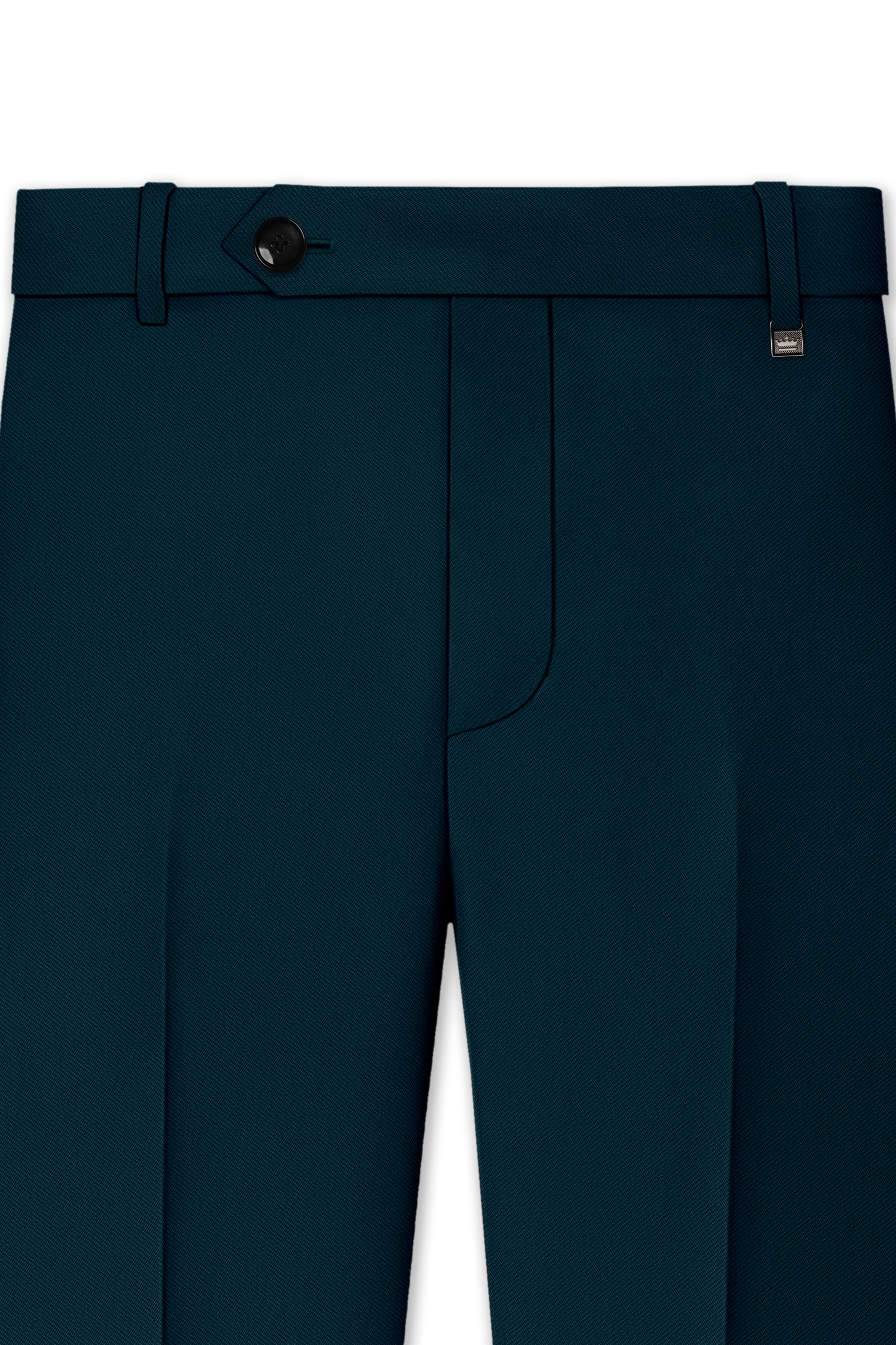 Zephyr-Korean Teal Green 4-Way Stretch Wrinkle-Free Wool Rich Double Breasted Suit