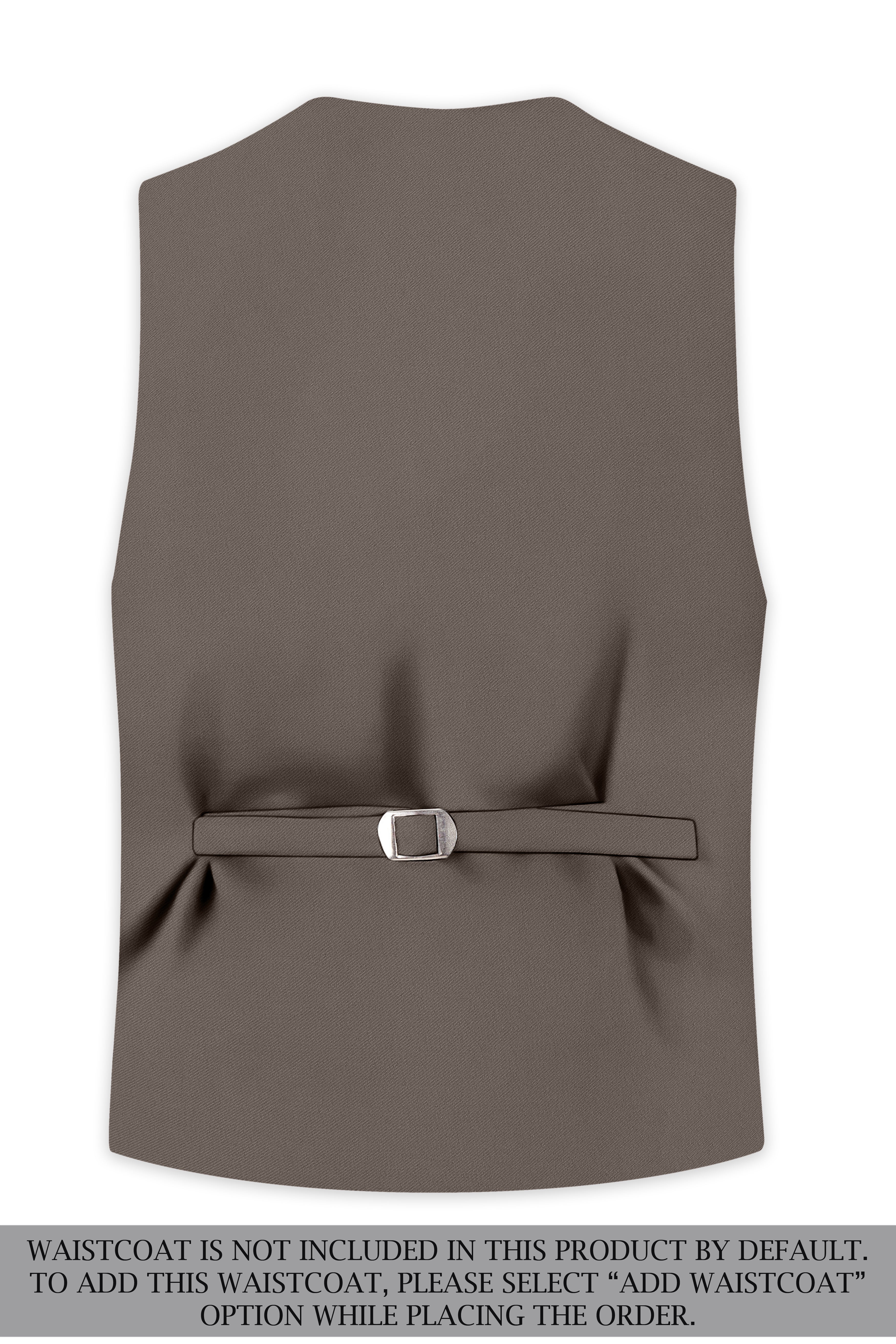 Monarch-Korean Flint Brown 4-Way Stretch Wrinkle-Free Wool Rich Double Breasted Suit