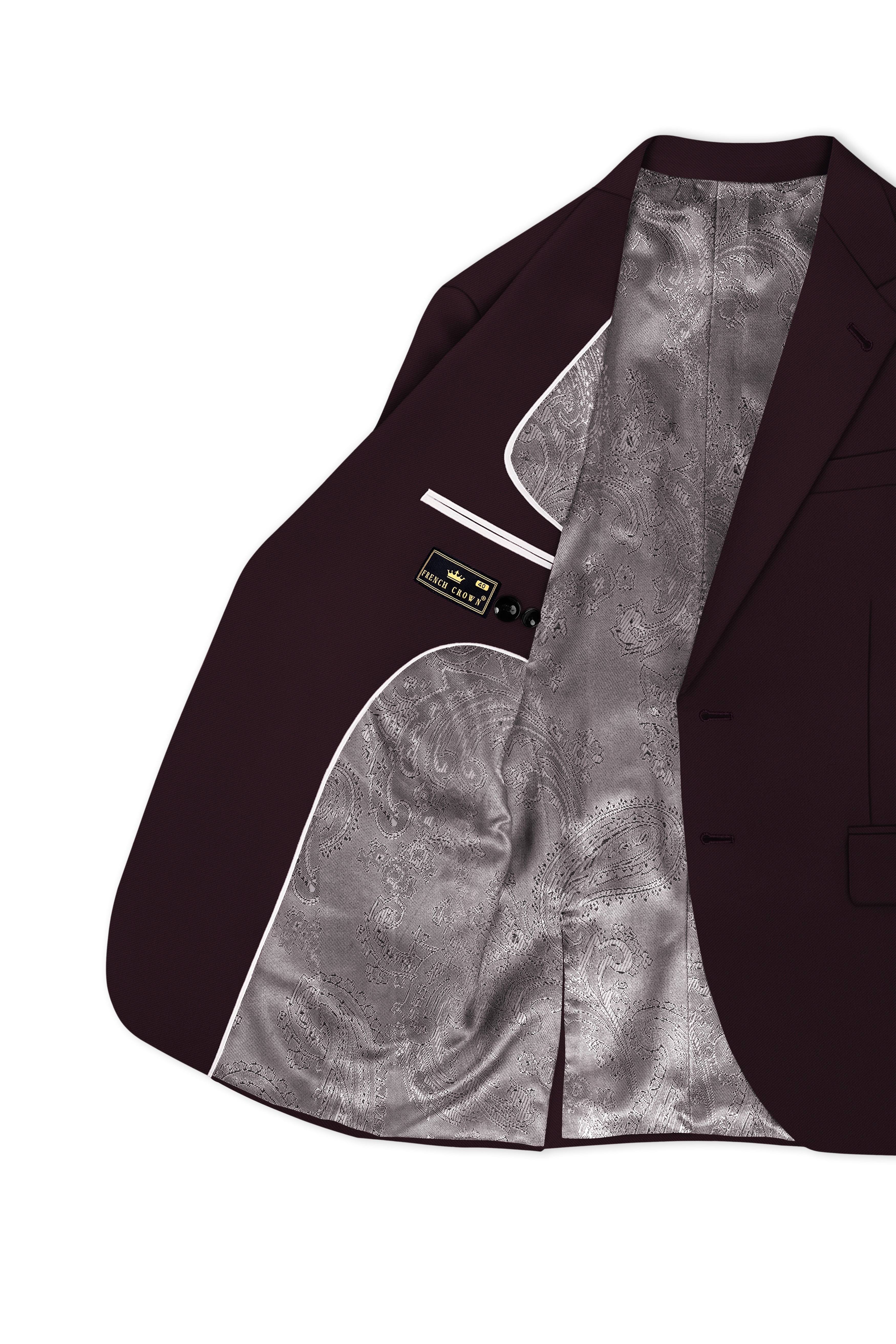 Imperio-korean Eclipse Purple 4-Way Stretch Wrinkle-Free Wool Rich Single Breasted Suit