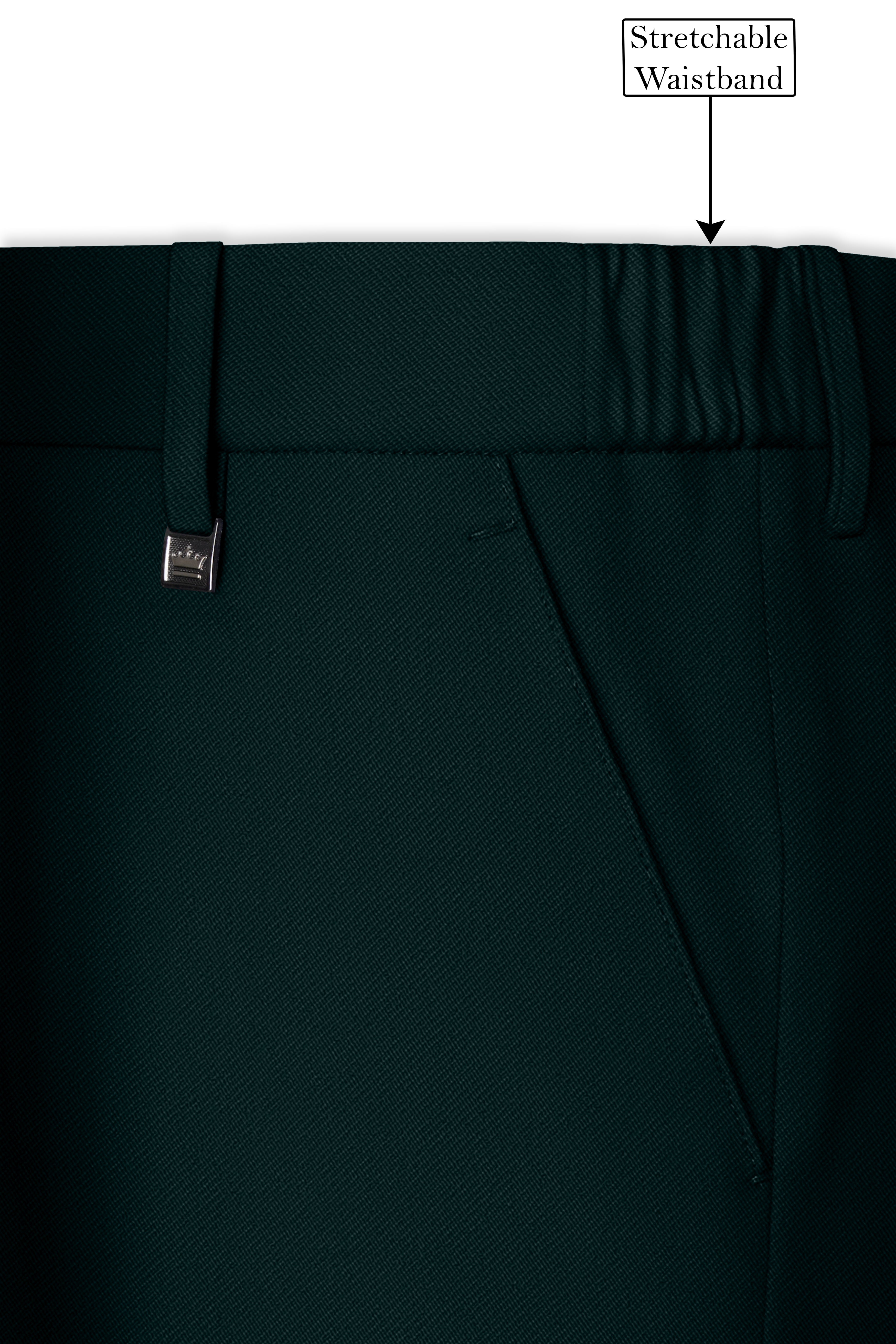 Terrain-Korean Swamp Green 4-Way Stretch Wrinkle-Free Wool Rich Single Breasted Suit