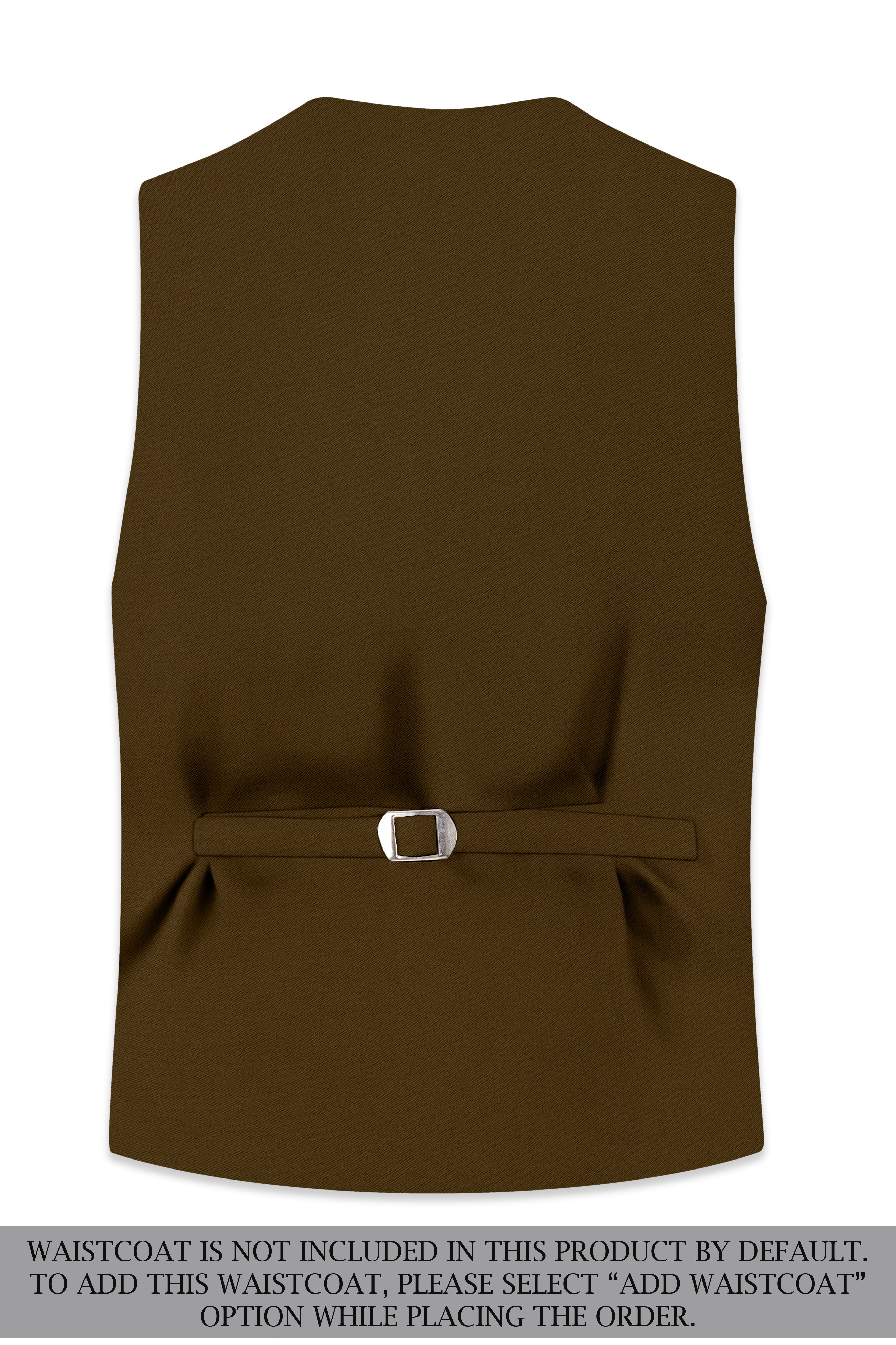 Terra-Korean Tumbleweed Brown 4-Way Stretch Wrinkle-Free Wool Rich Double Breasted Suit