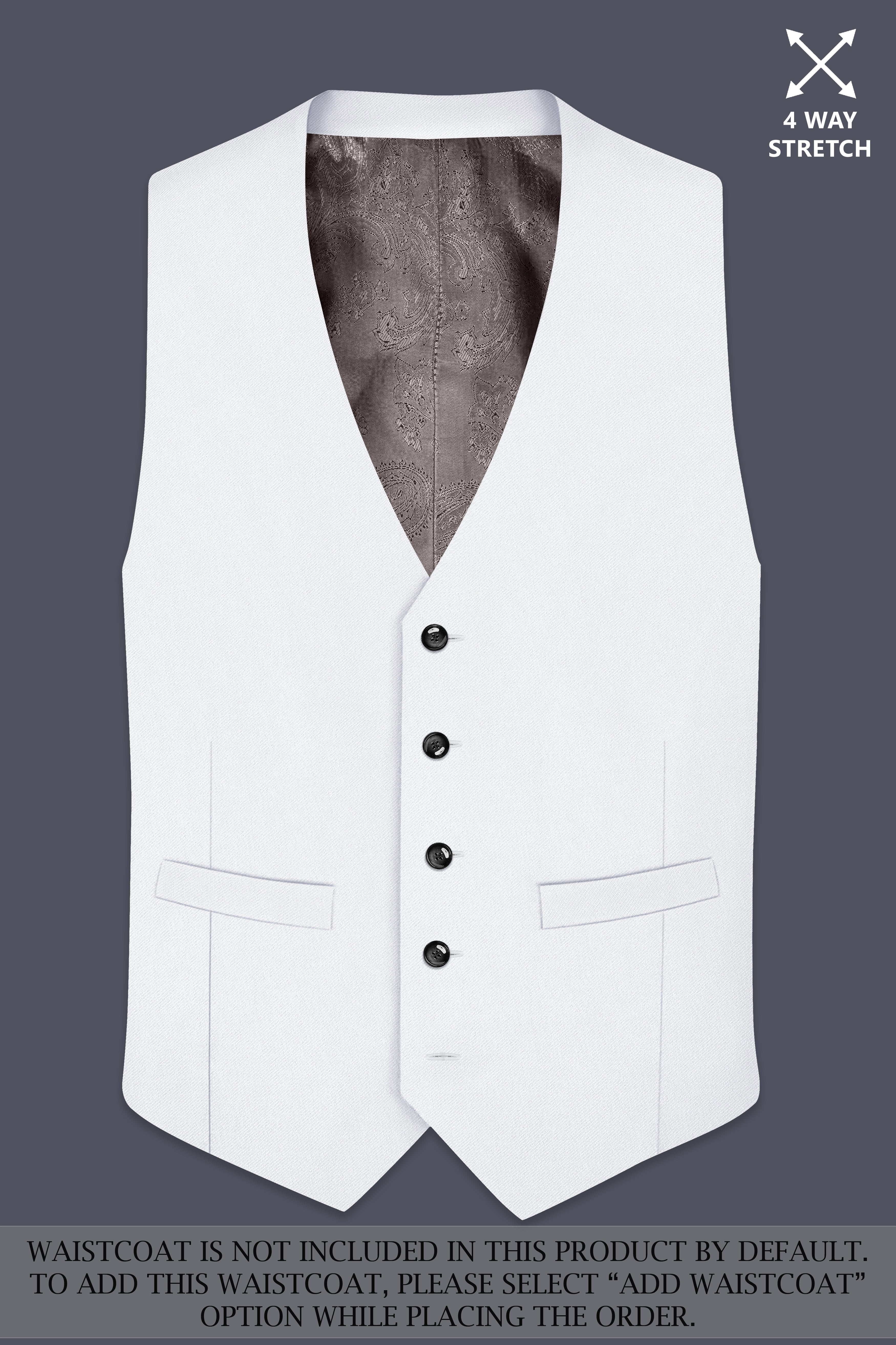 Lumier-Korean Bright White 4-Way Stretch Wrinkle-Free Wool Rich Double Breasted Suit