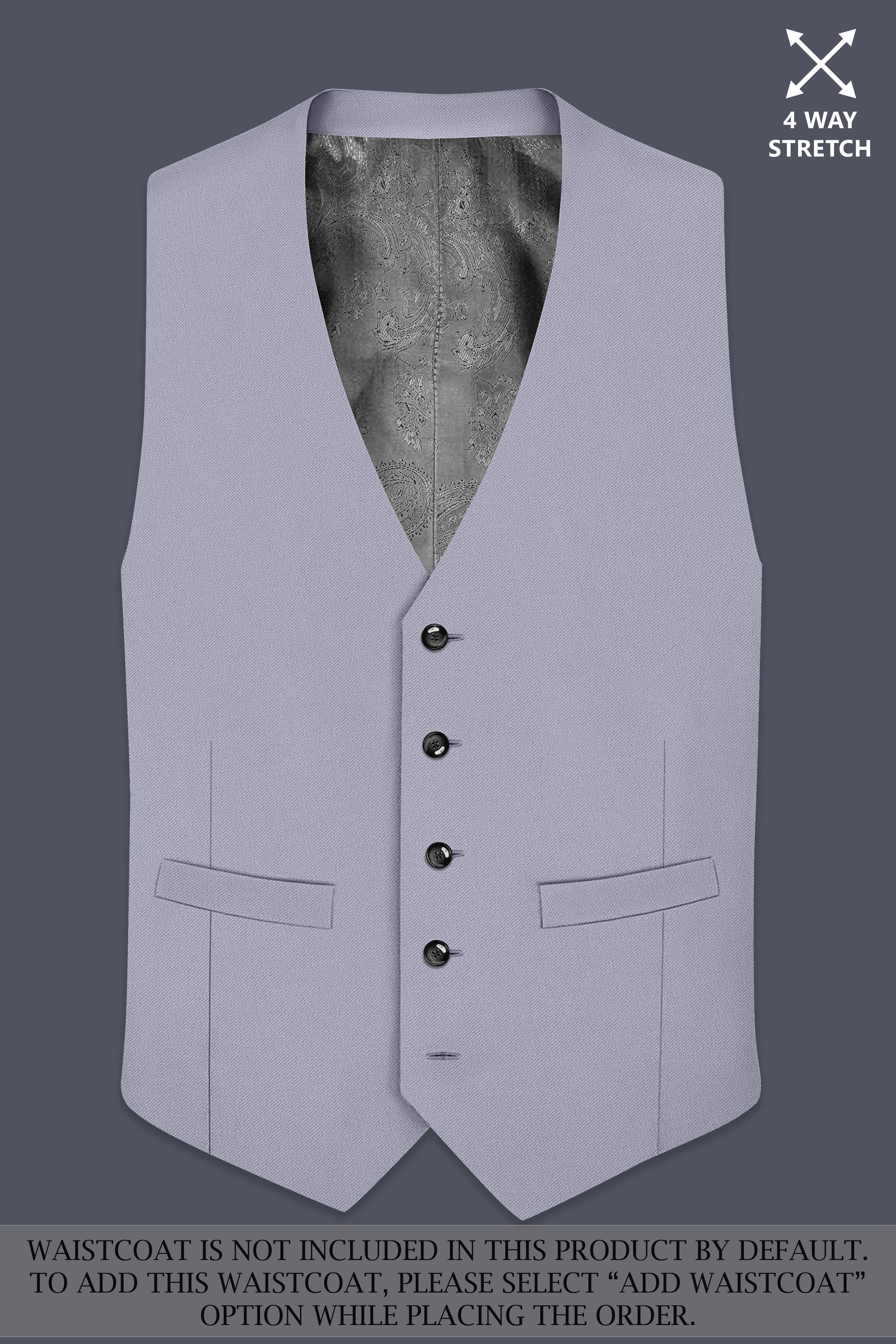 Graphite-Korean Topaz Gray 4-Way Stretch Wrinkle-Free Wool Rich Double Breasted Suit