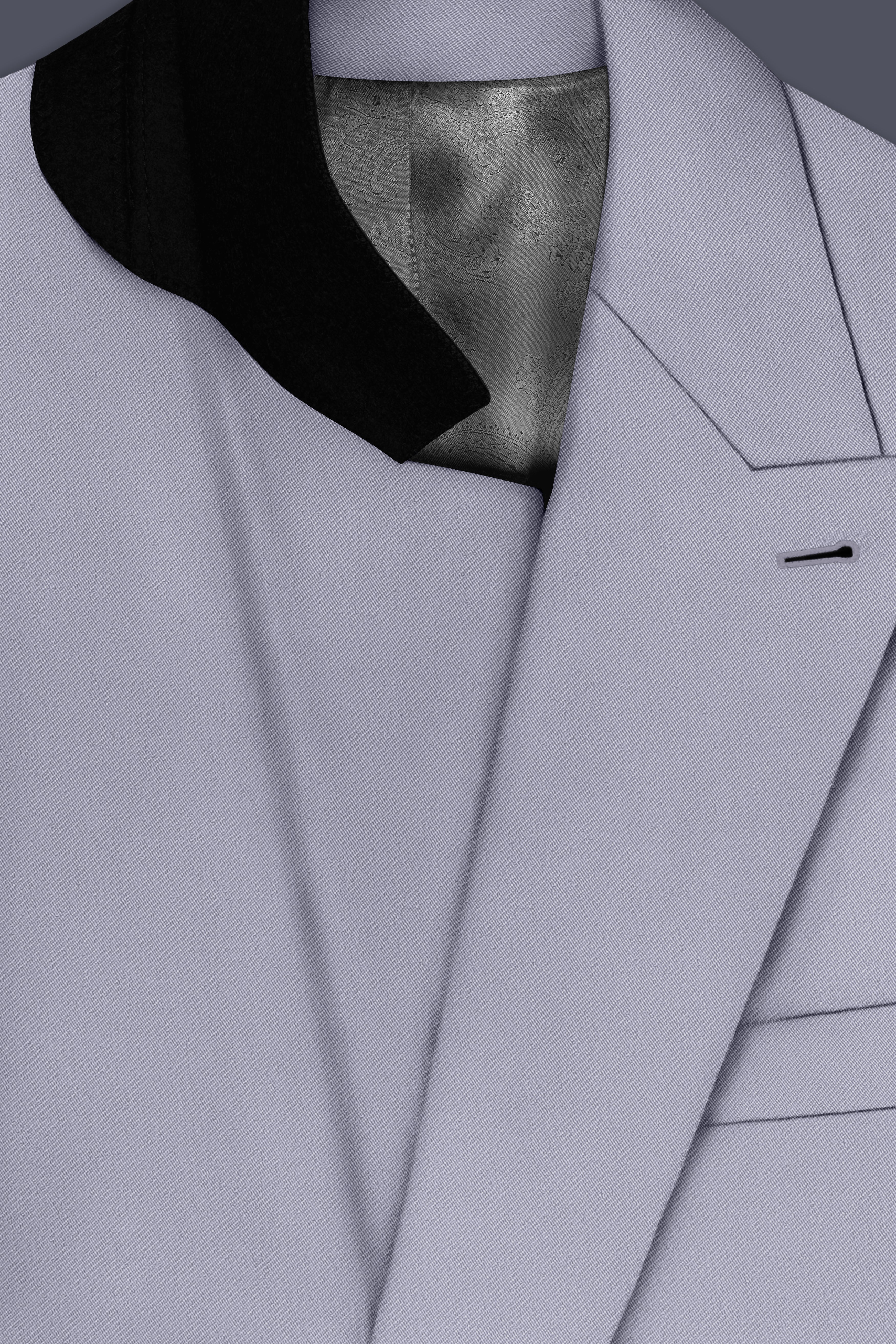 Graphite-Korean Topaz Gray 4-Way Stretch Wrinkle-Free Wool Rich Double Breasted Suit