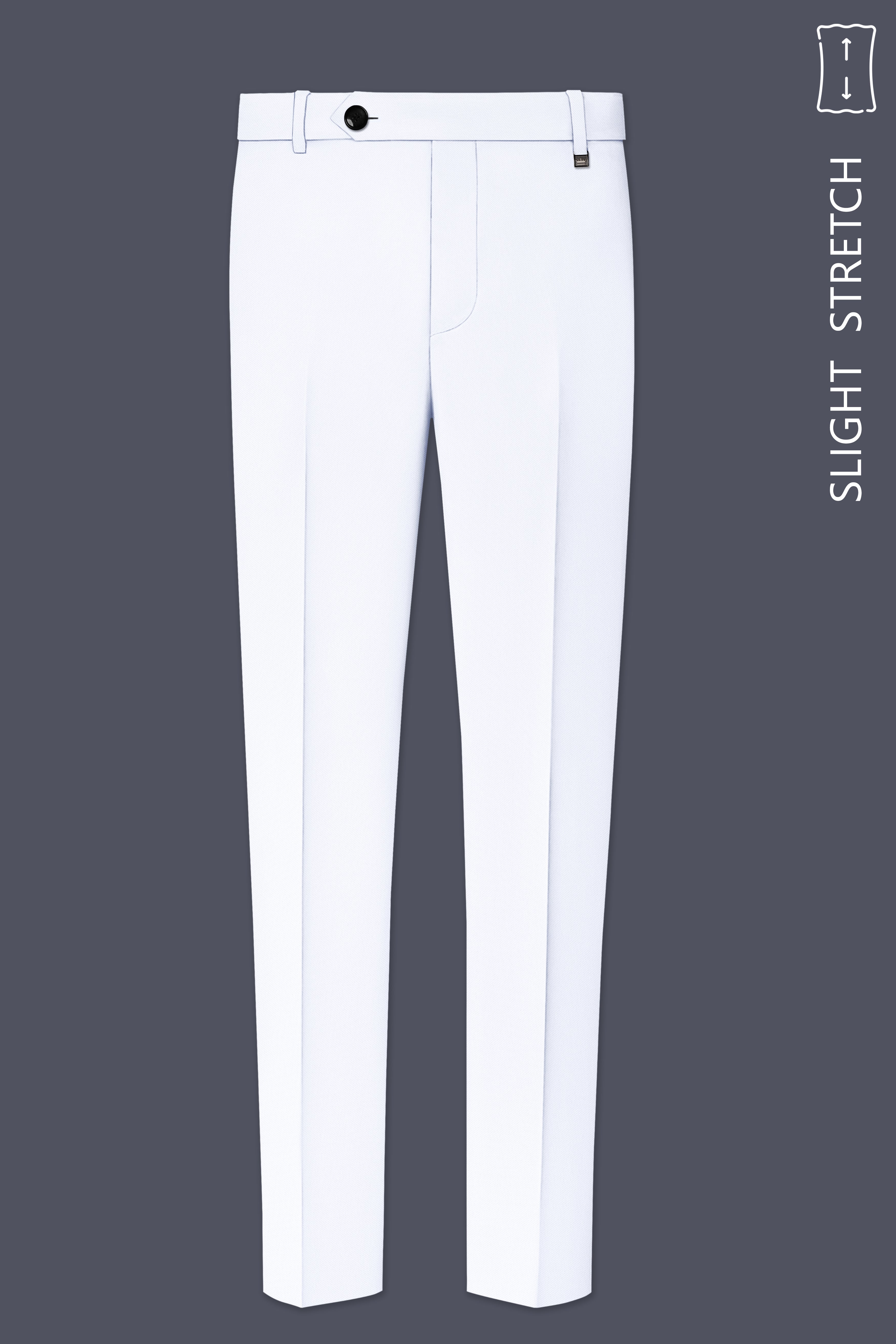 Ivory-Bright White Wool Rich Slight Stretch Single Breasted Suit
