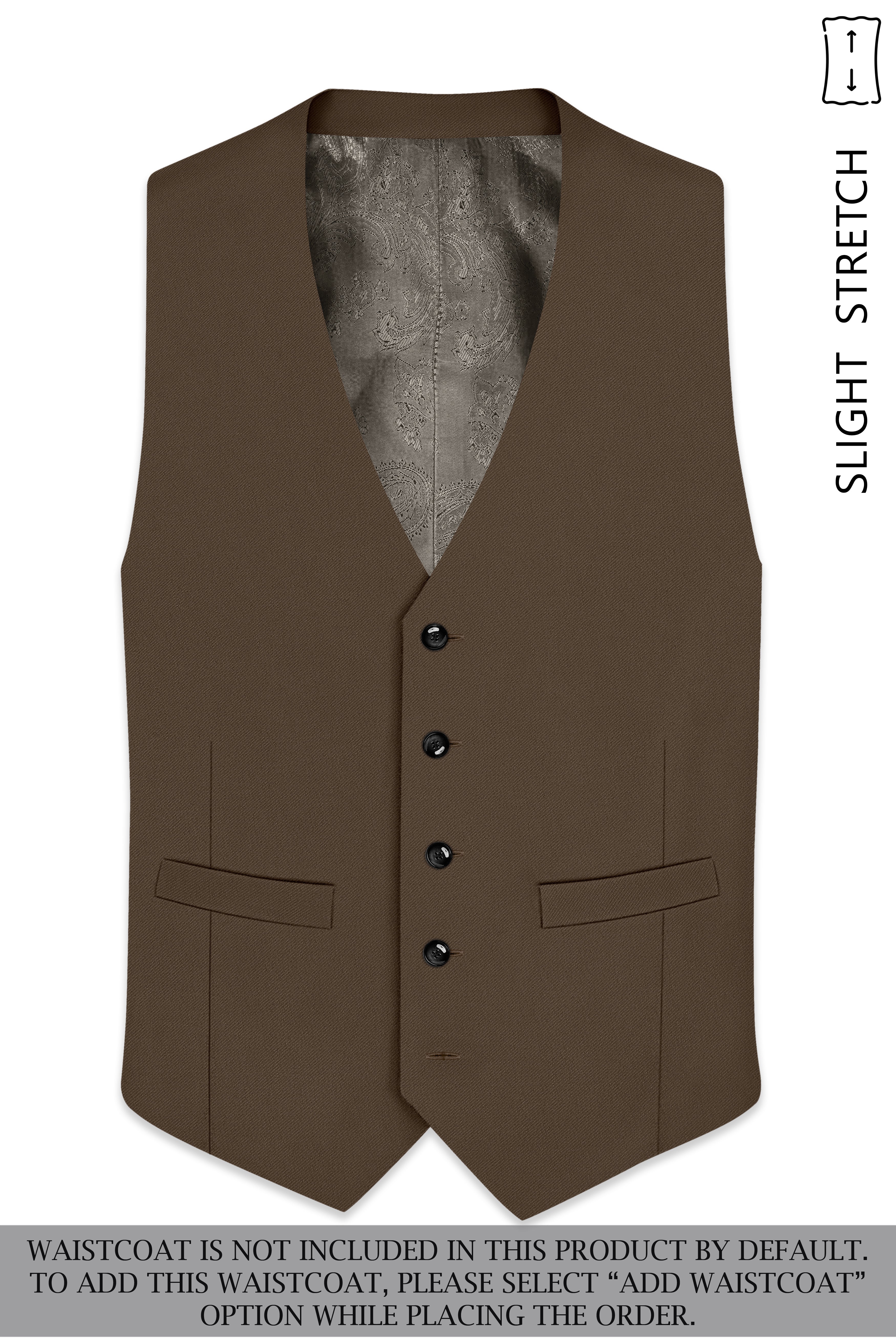 Prestige-Lisbon Brown Wool Rich Slight Stretch Single Breasted Suit