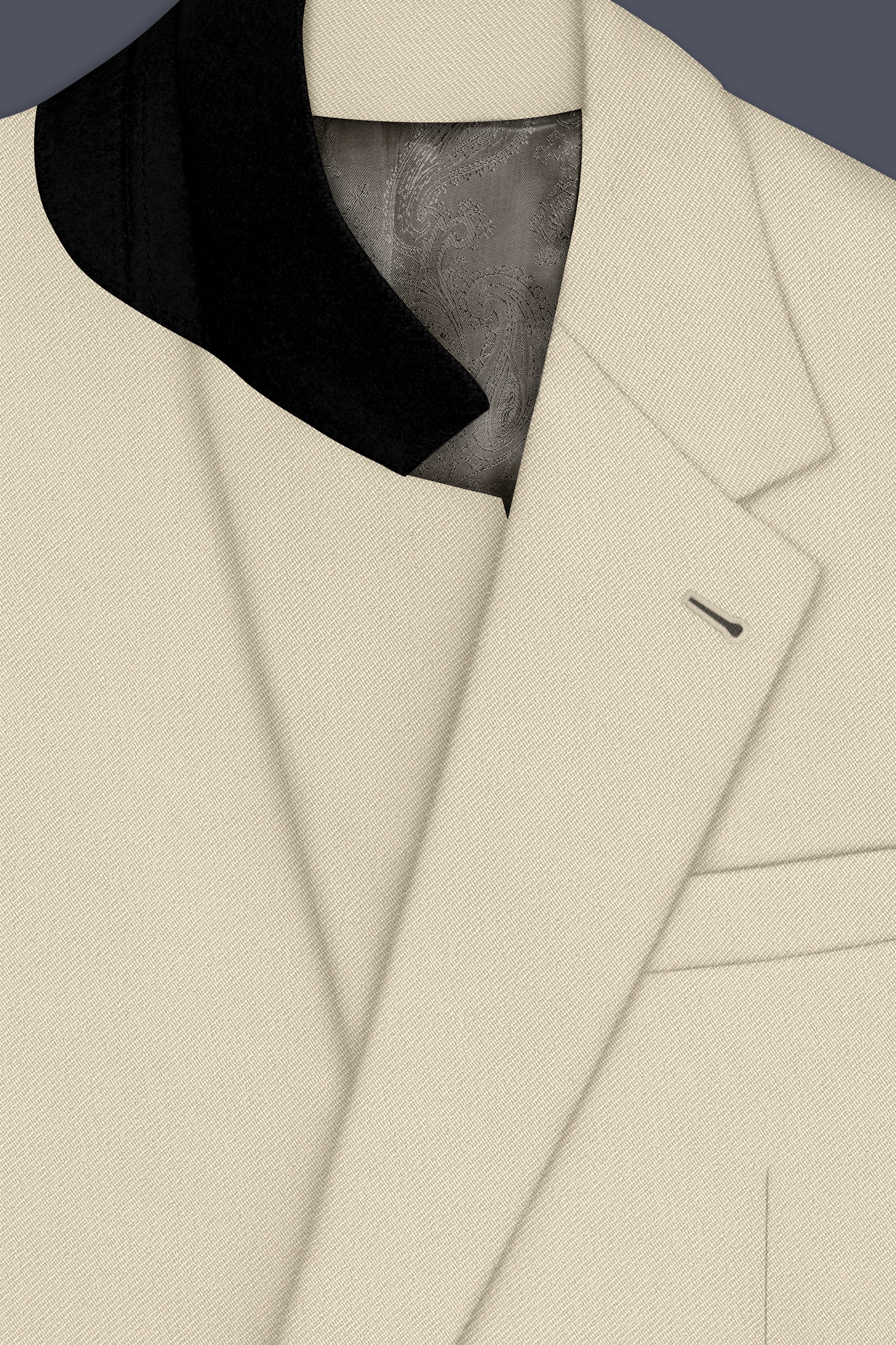 Ivora-Almond Cream Wool Rich Slight Stretch Single Breasted Suit