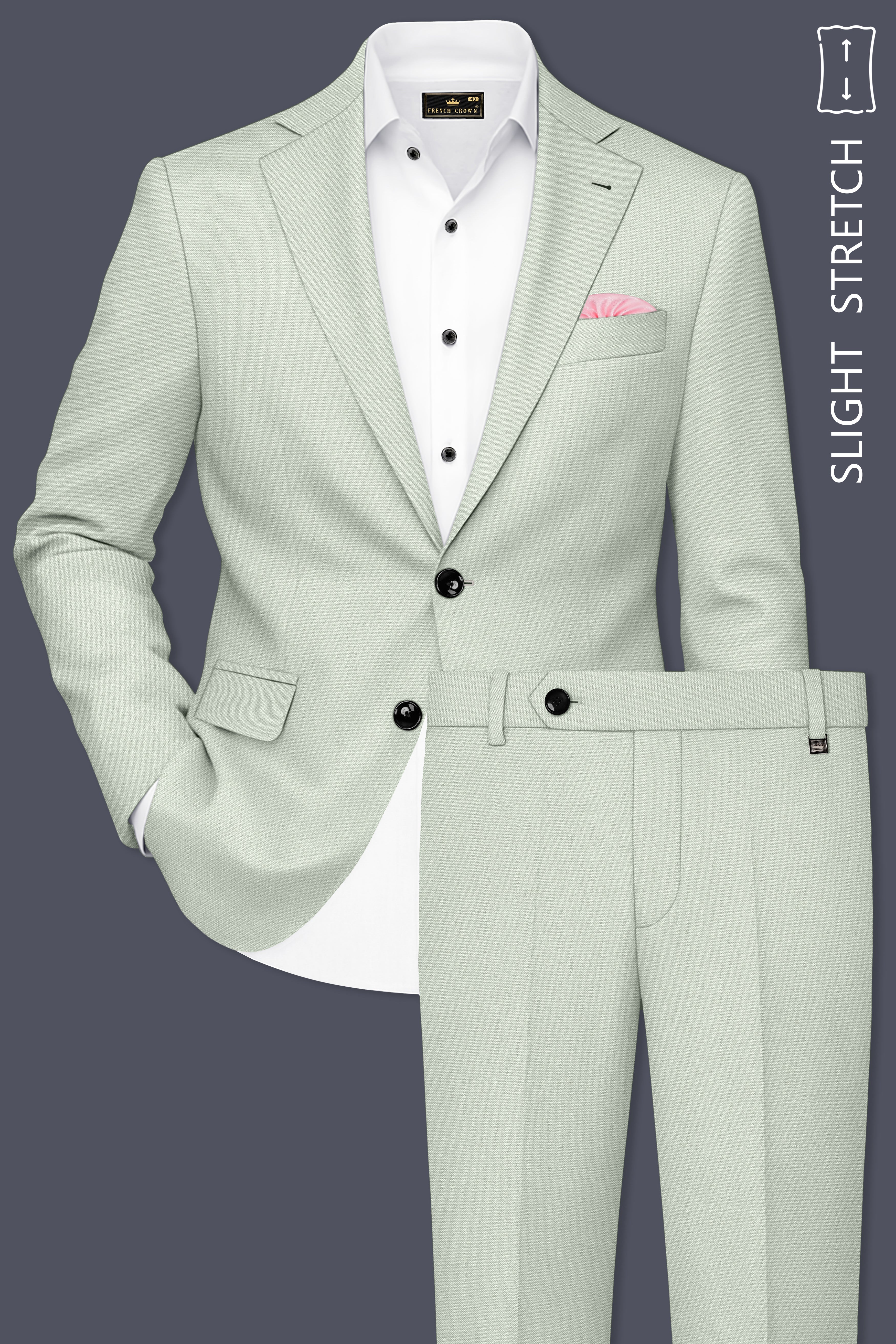 Ascend-Tasman Green Wool Rich Slight Stretch Single Breasted Suit