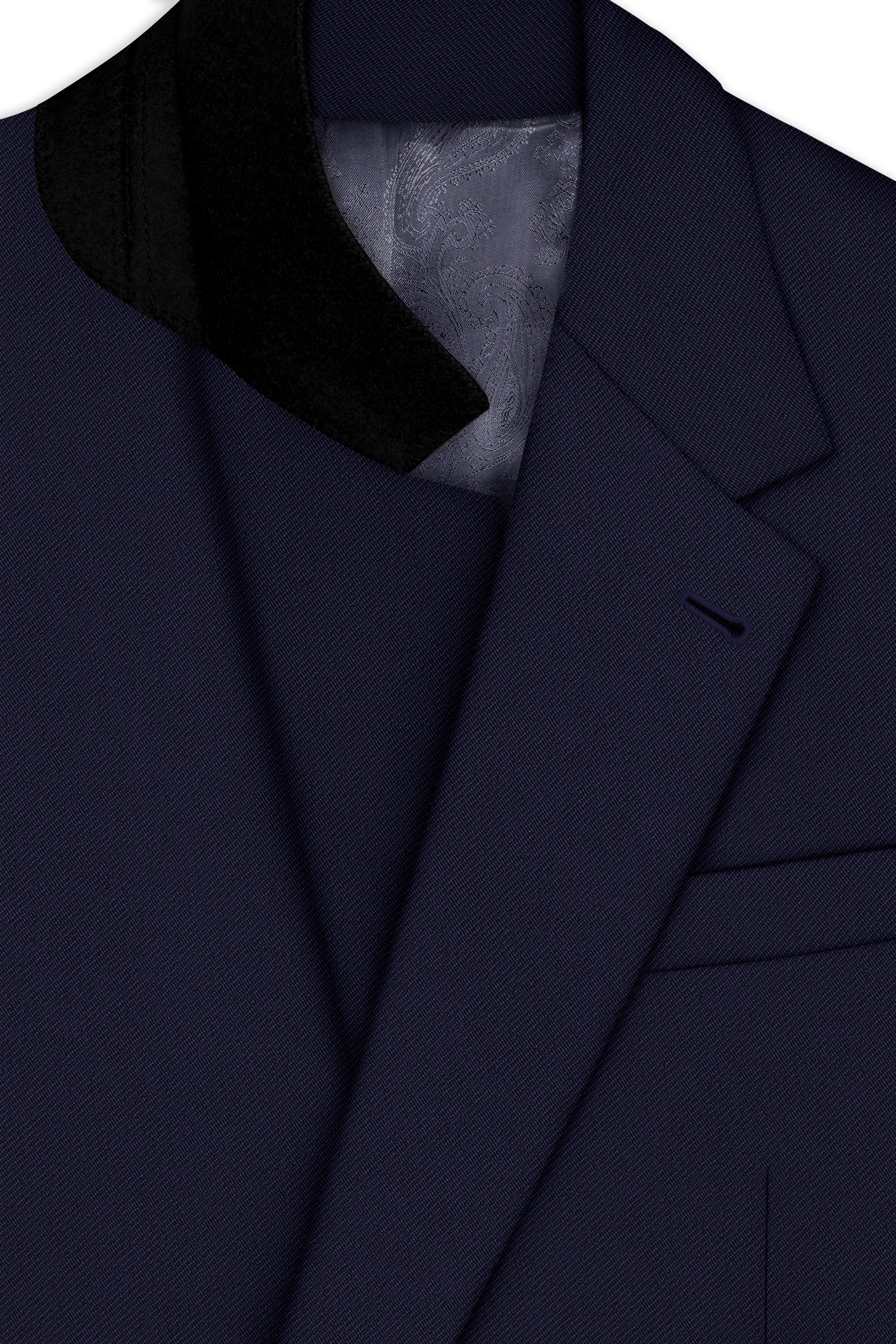 Azure-Baltic Sea Blue Wool Rich Slight Stretch Single Breasted Suit