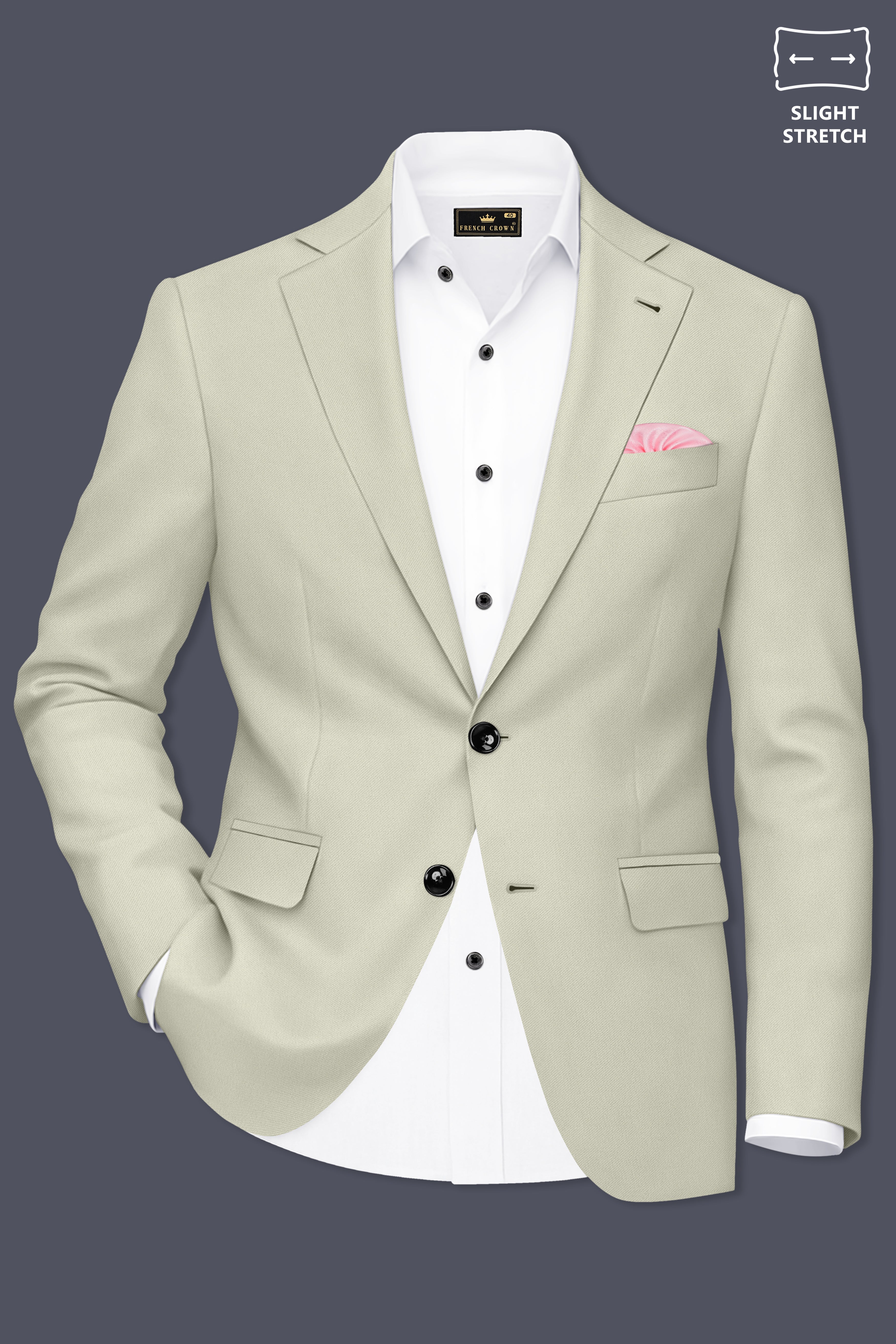 Verde-Tana Green Wool Rich Slight Stretch Single Breasted Suit