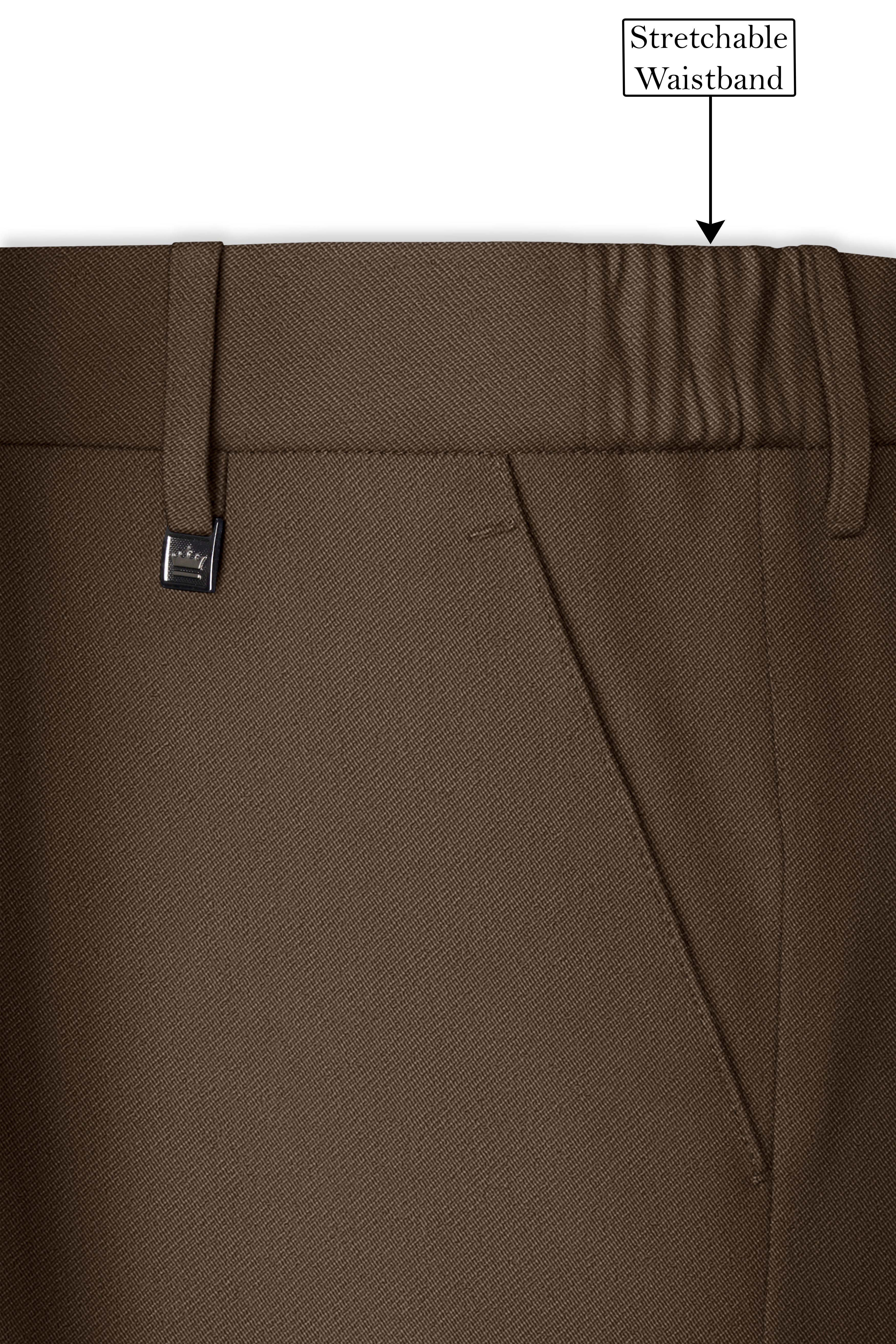 Prestige-Lisbon Brown Wool Rich Slight Stretch Double Breasted Suit