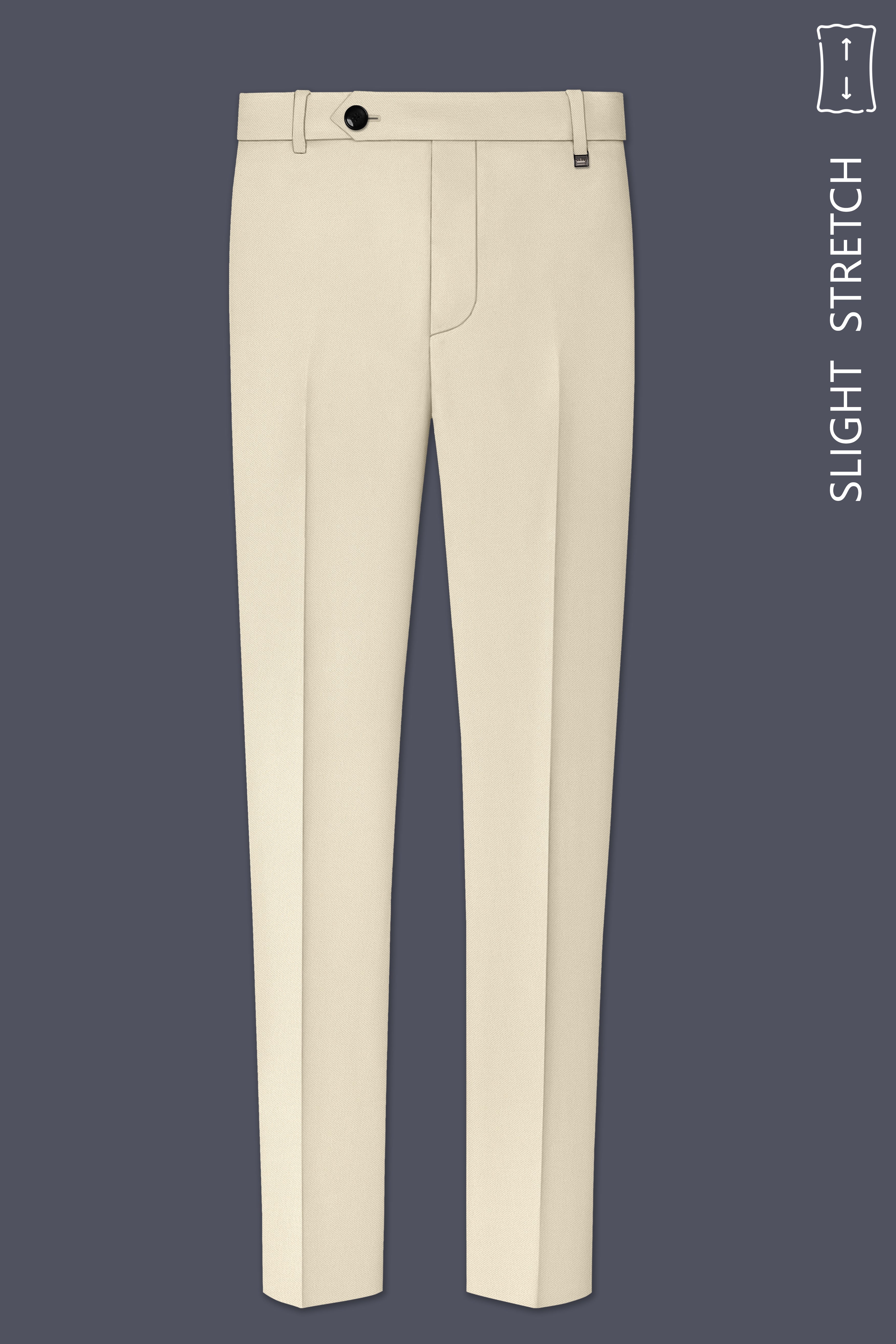 Ivora-Almond Cream Wool Rich Slight Stretch Double Breasted Suit