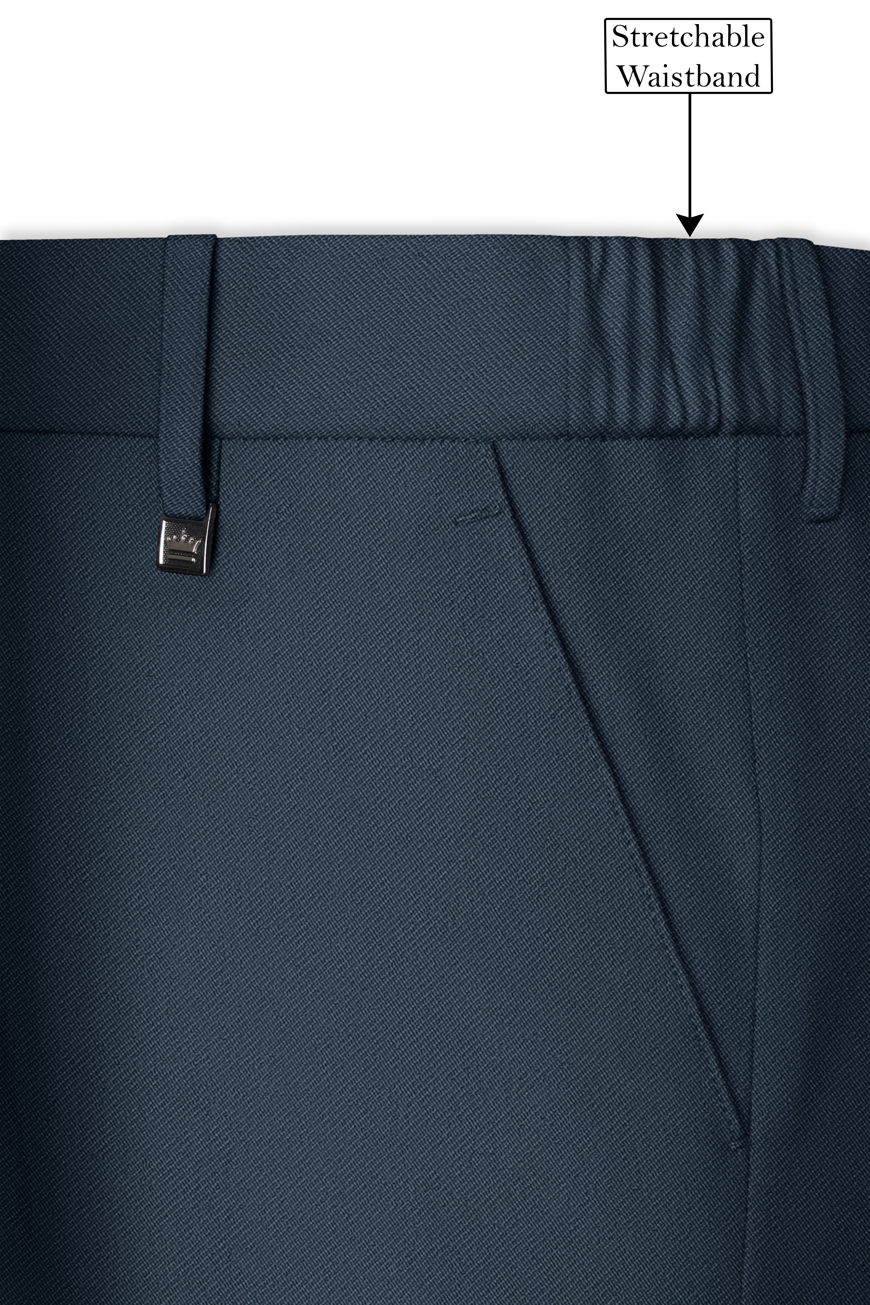 Titan-Shark Gray Wool Rich Slight Stretch Double Breasted Suit