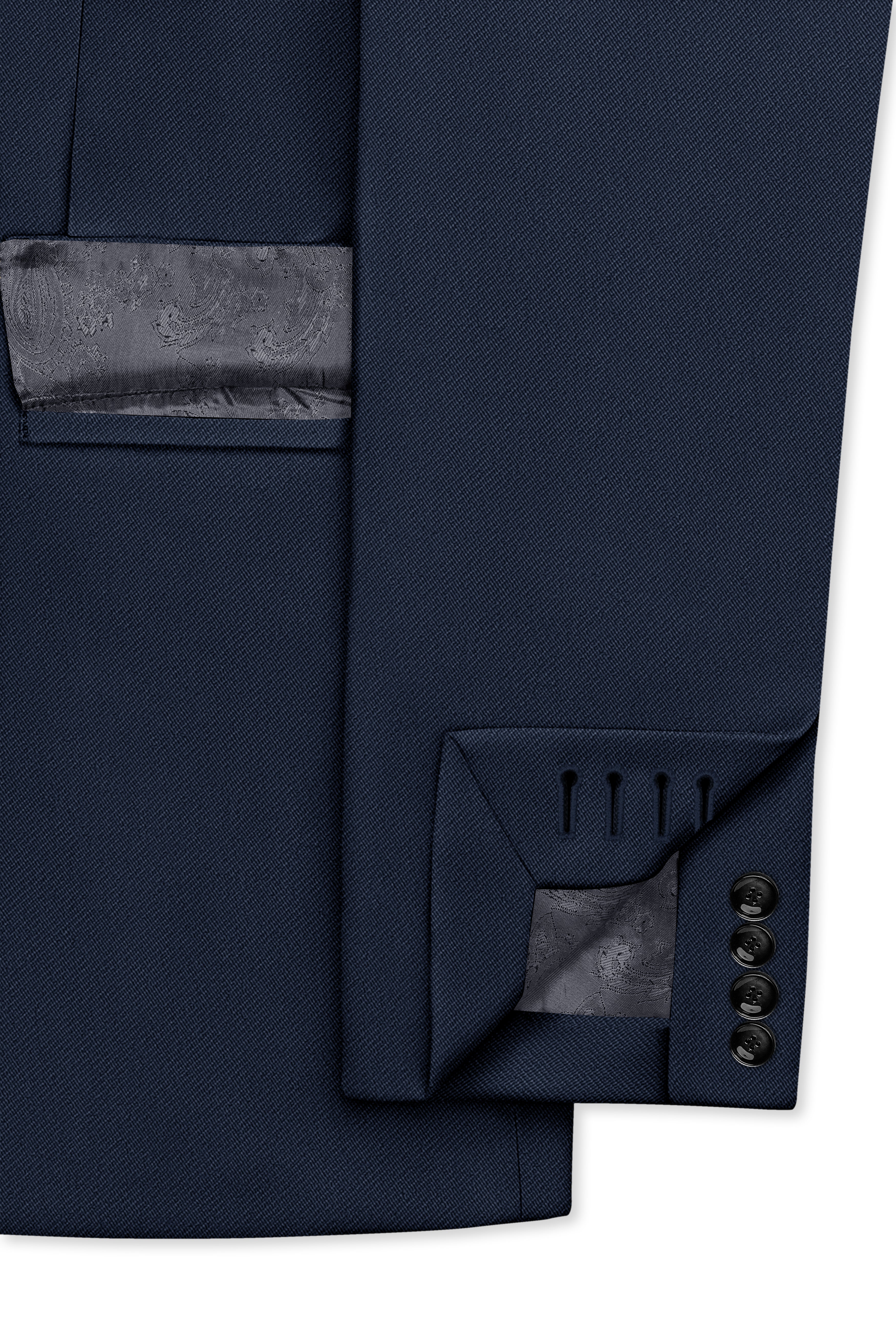 Nautis-Baltic Blue Wool Rich Slight Stretch Double Breasted Suit