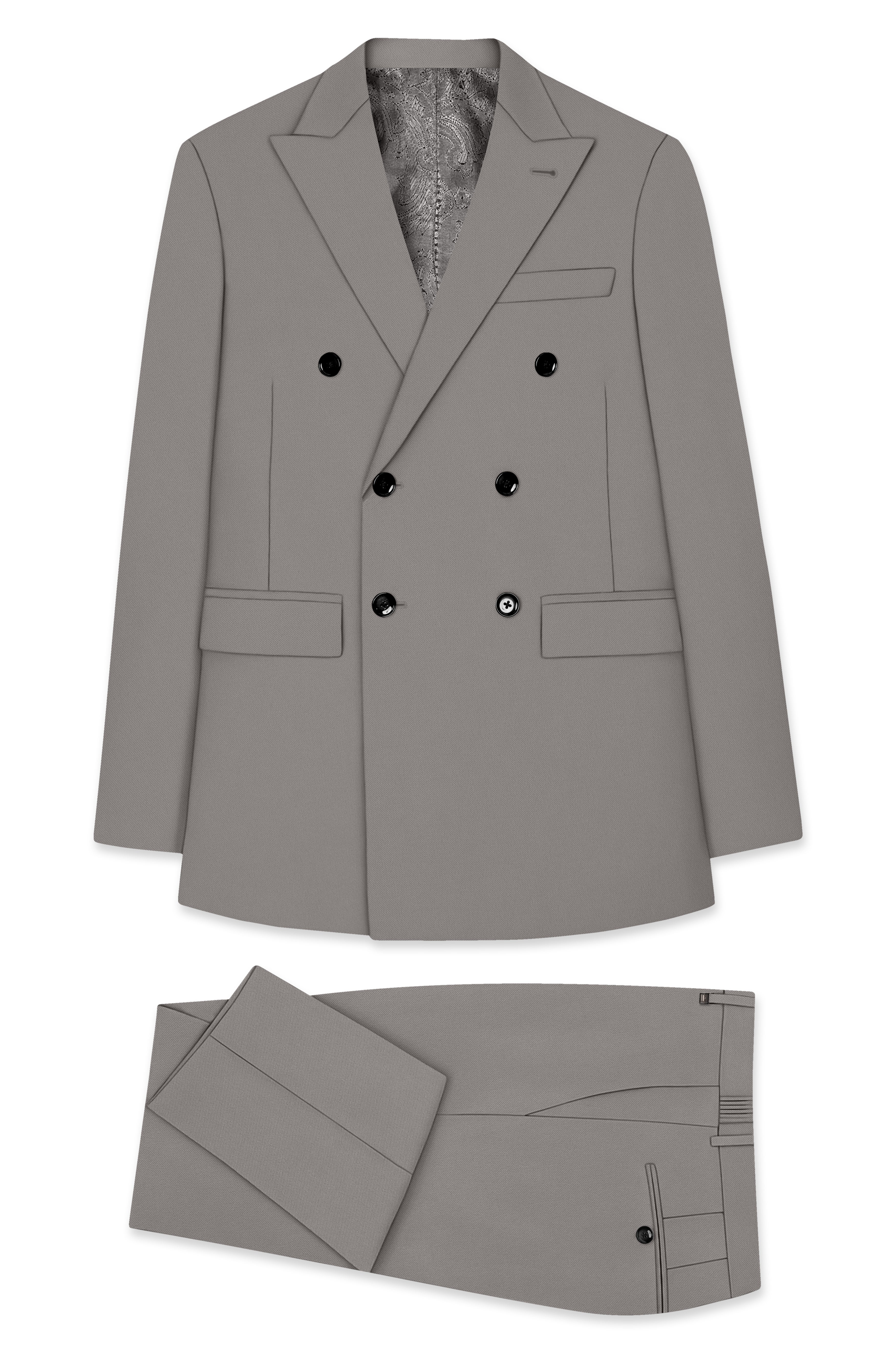 Prestige-Venus Wool Rich Slight Stretch Double Breasted Suit