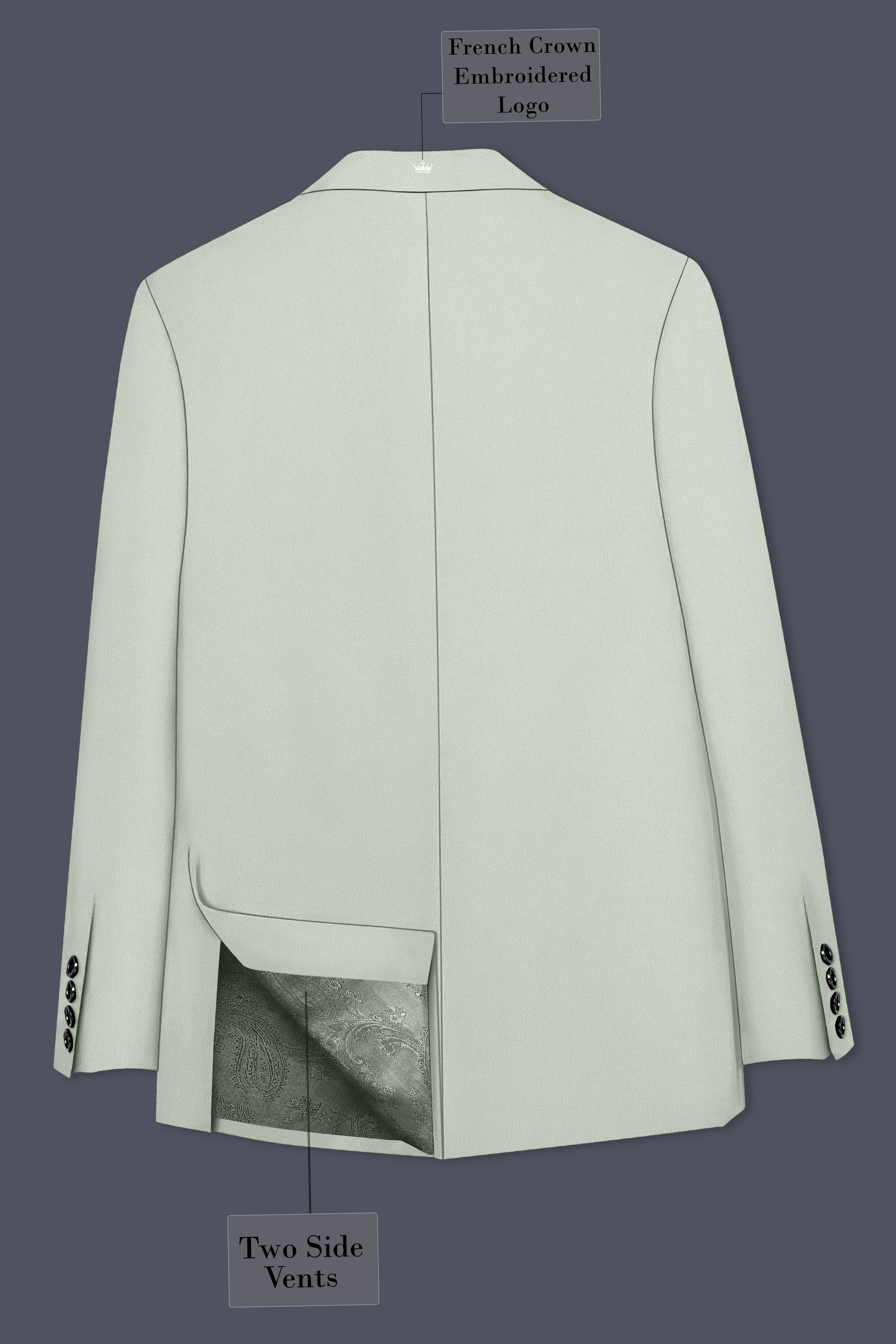 Ascend-Tasman Green Wool Rich Slight Stretch Double Breasted Suit