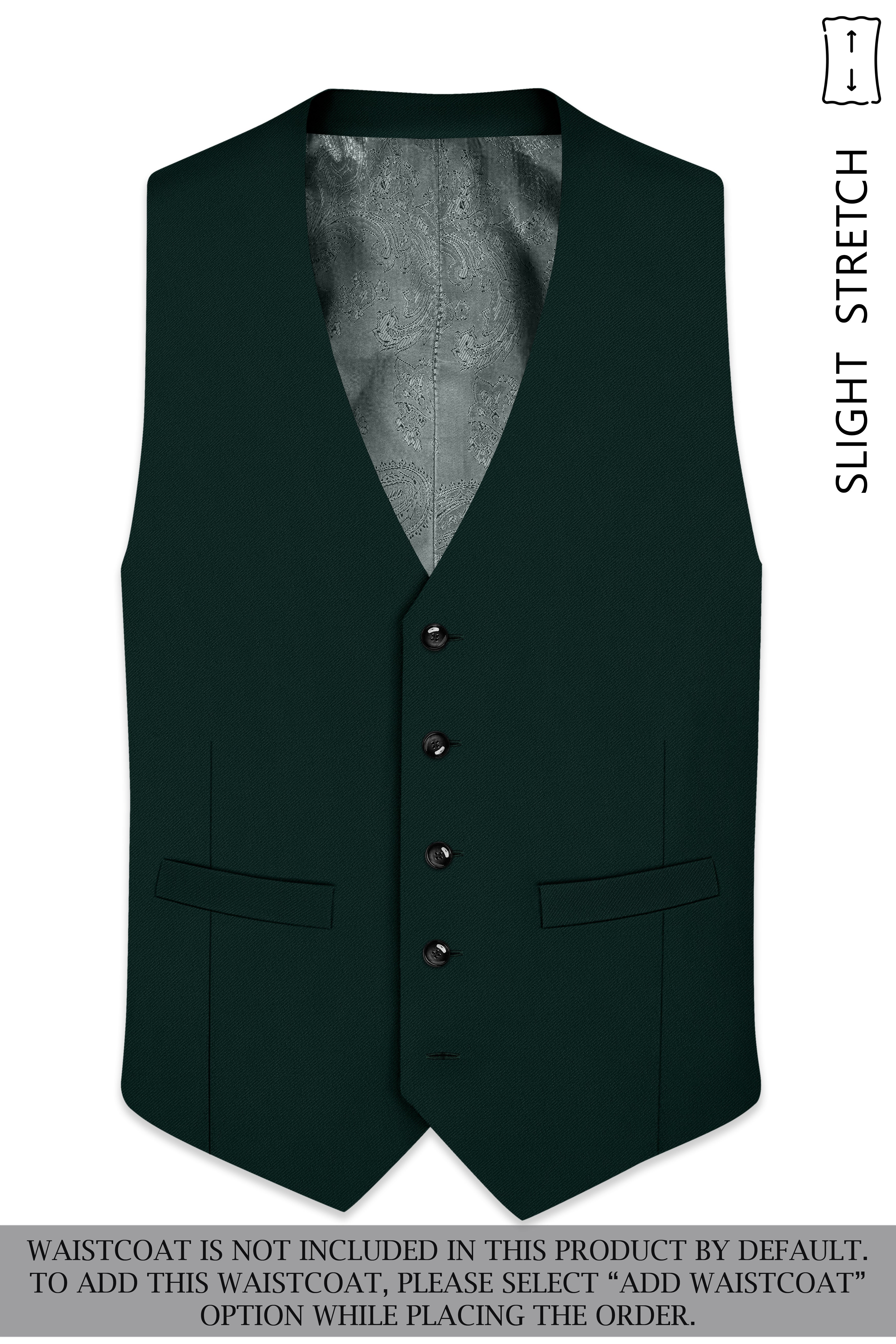 Lustre-Emerald Green Wool Rich Slight Stretch Double Breasted Suit