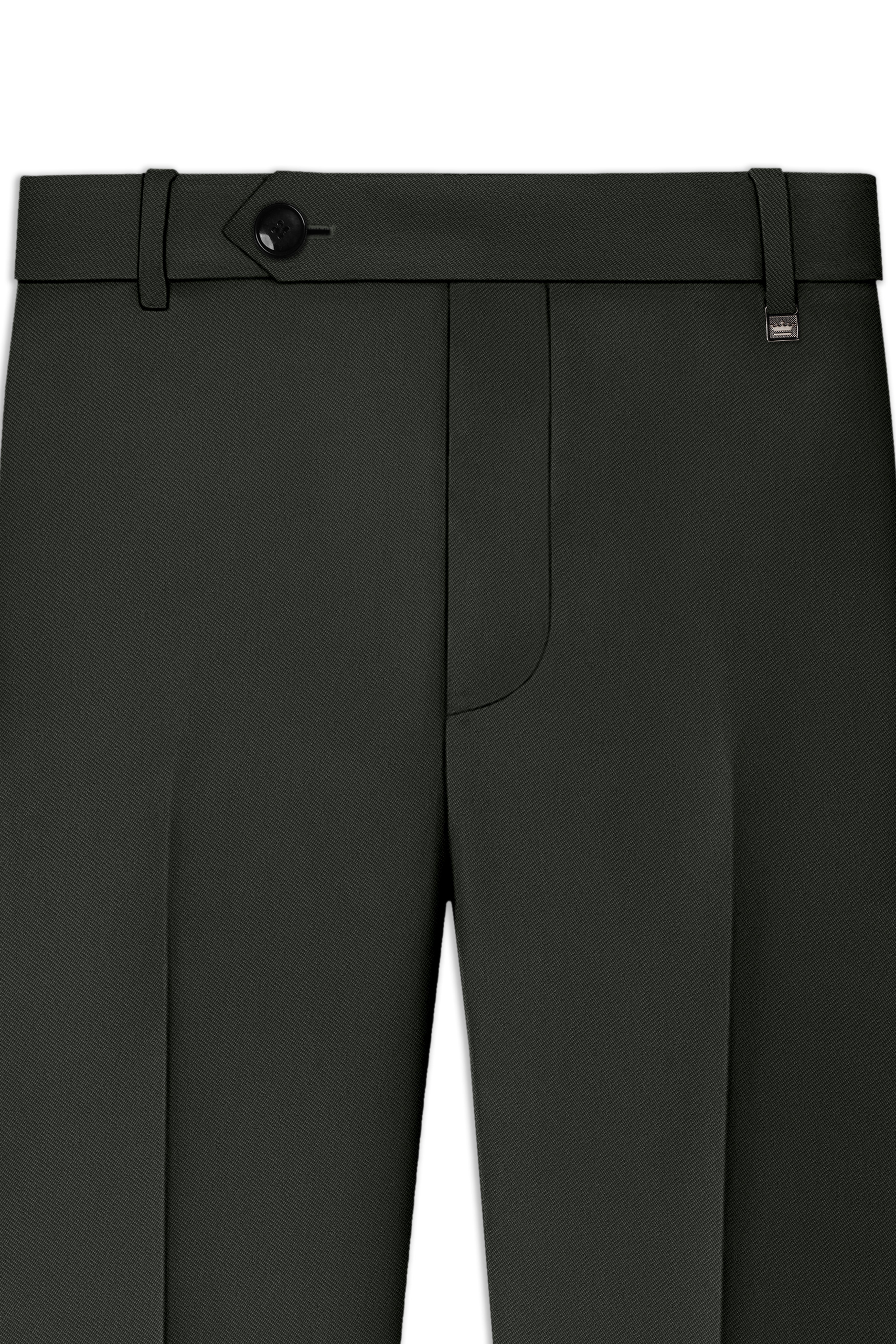 Apex-Piano Green Wool Rich Slight Stretch Double Breasted Suit
