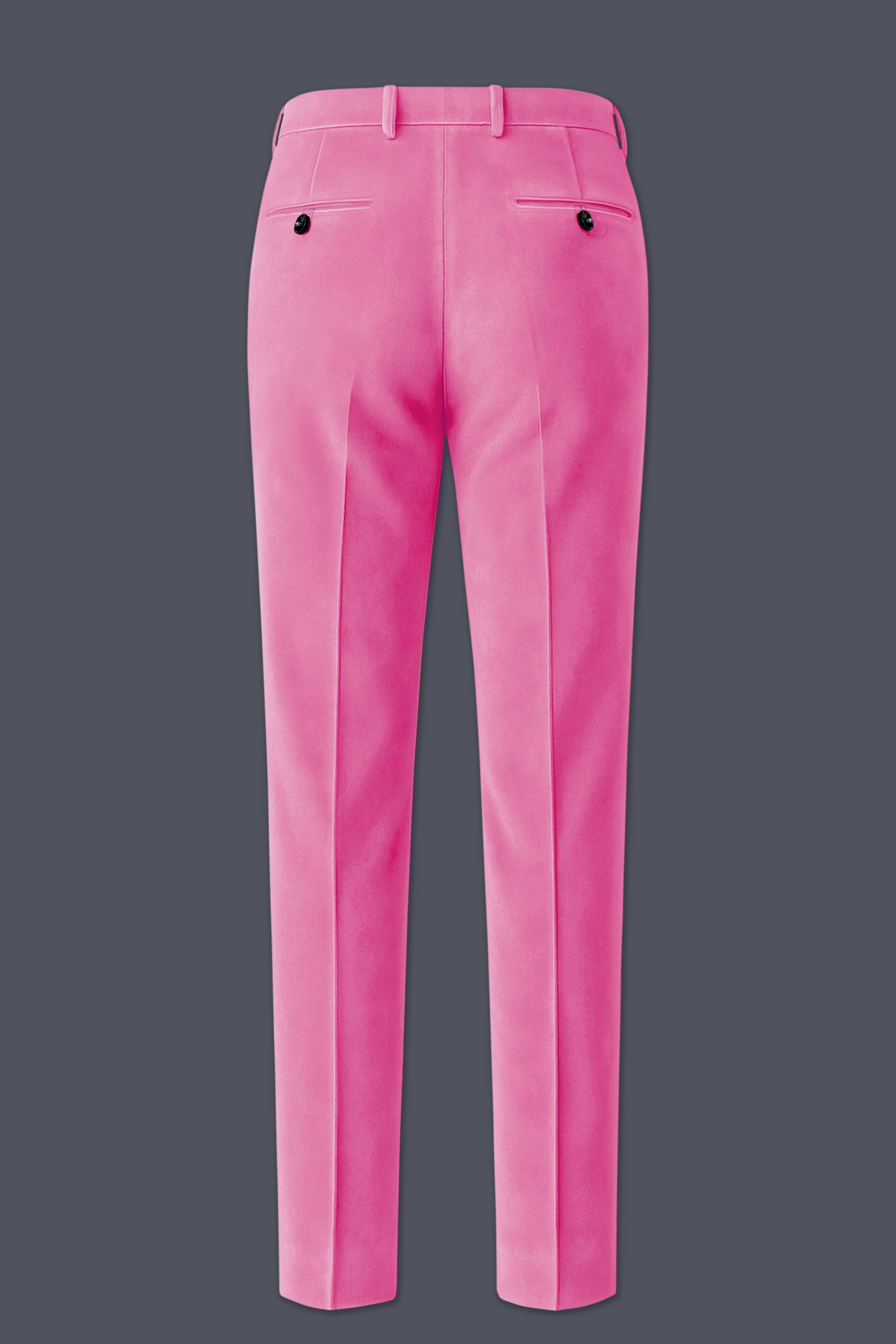 Veloura-Carissma Pink Velvet Peak Lapel Tuxedo Suit