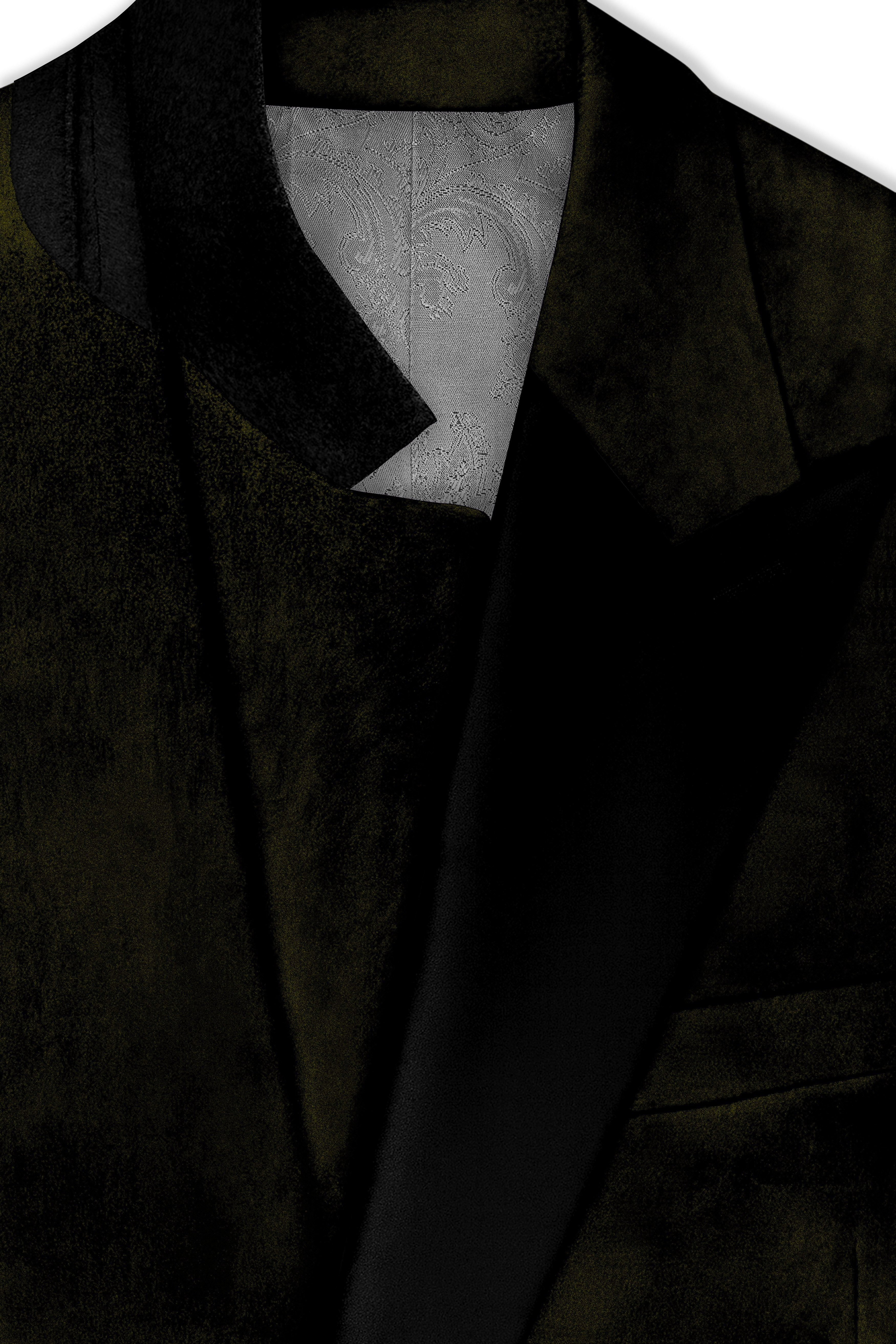 Montverde-Rangoon Green Velvet Peak Lapel Tuxedo Suit