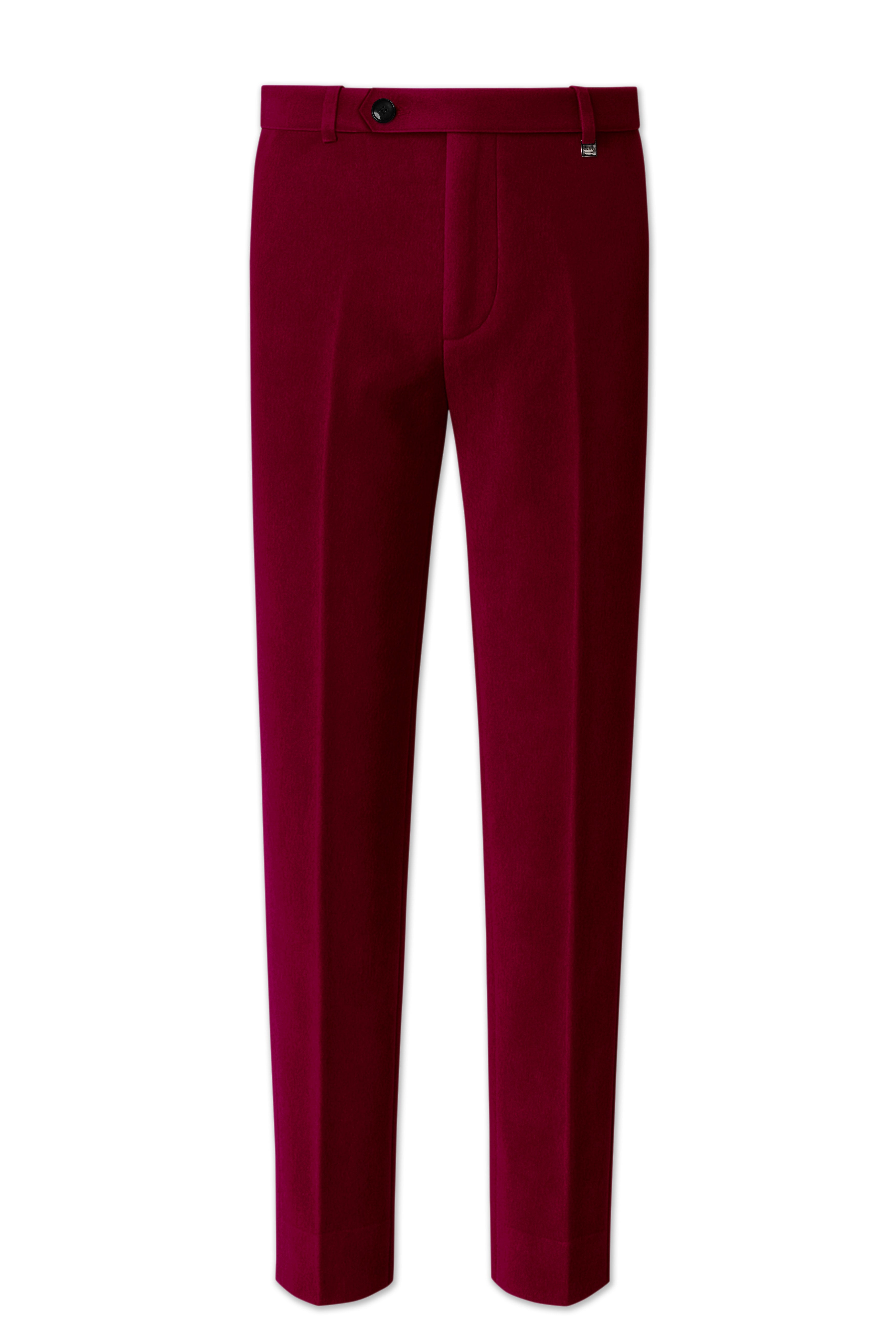 Amour-Scarlet Pink Velvet Peak Lapel Tuxedo Suit