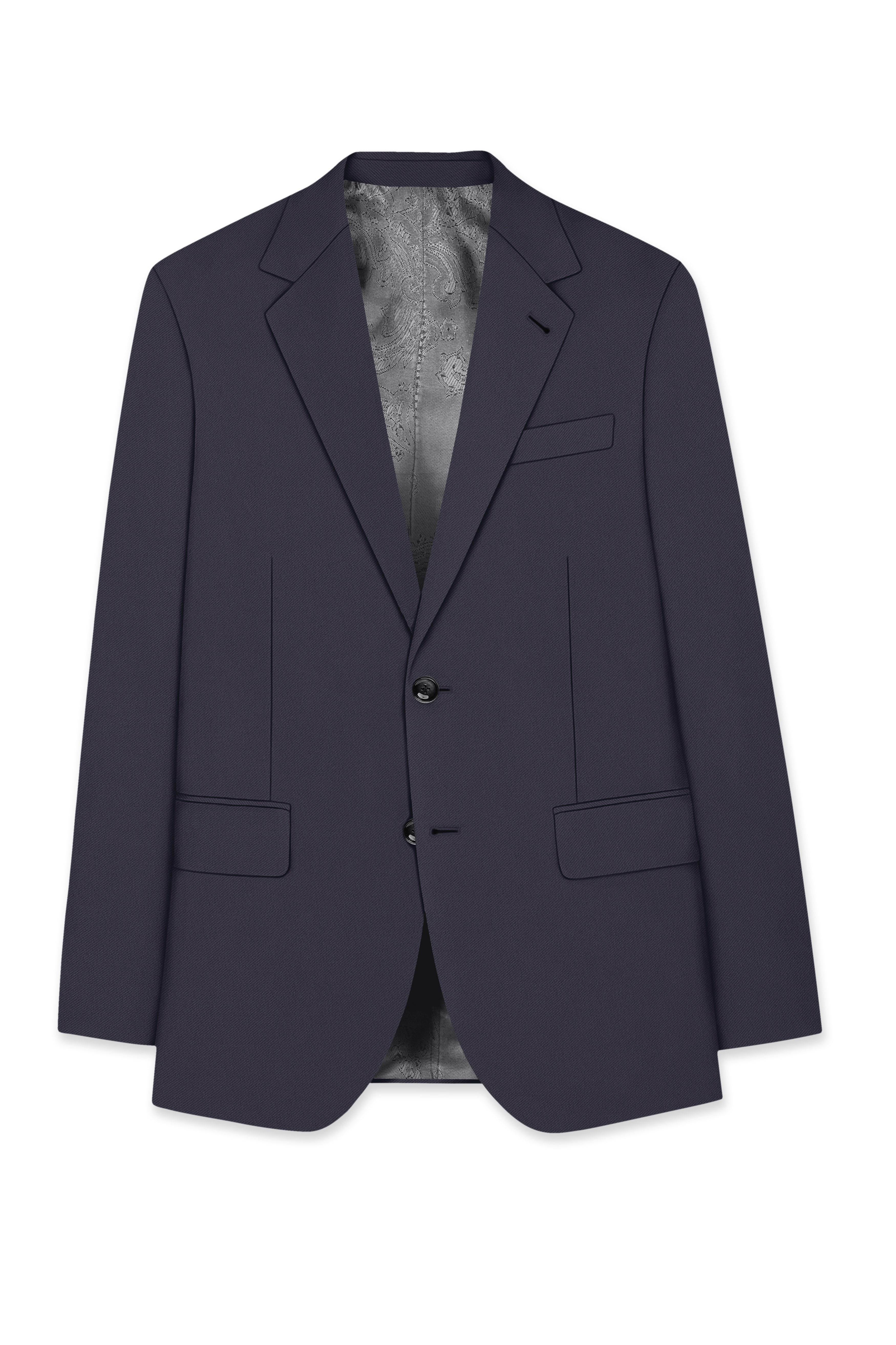 Aeris-Bastilie Gray 4-Way Stretch Wrinkle-Free Fluid Drape Fabric Single Breasted Suit