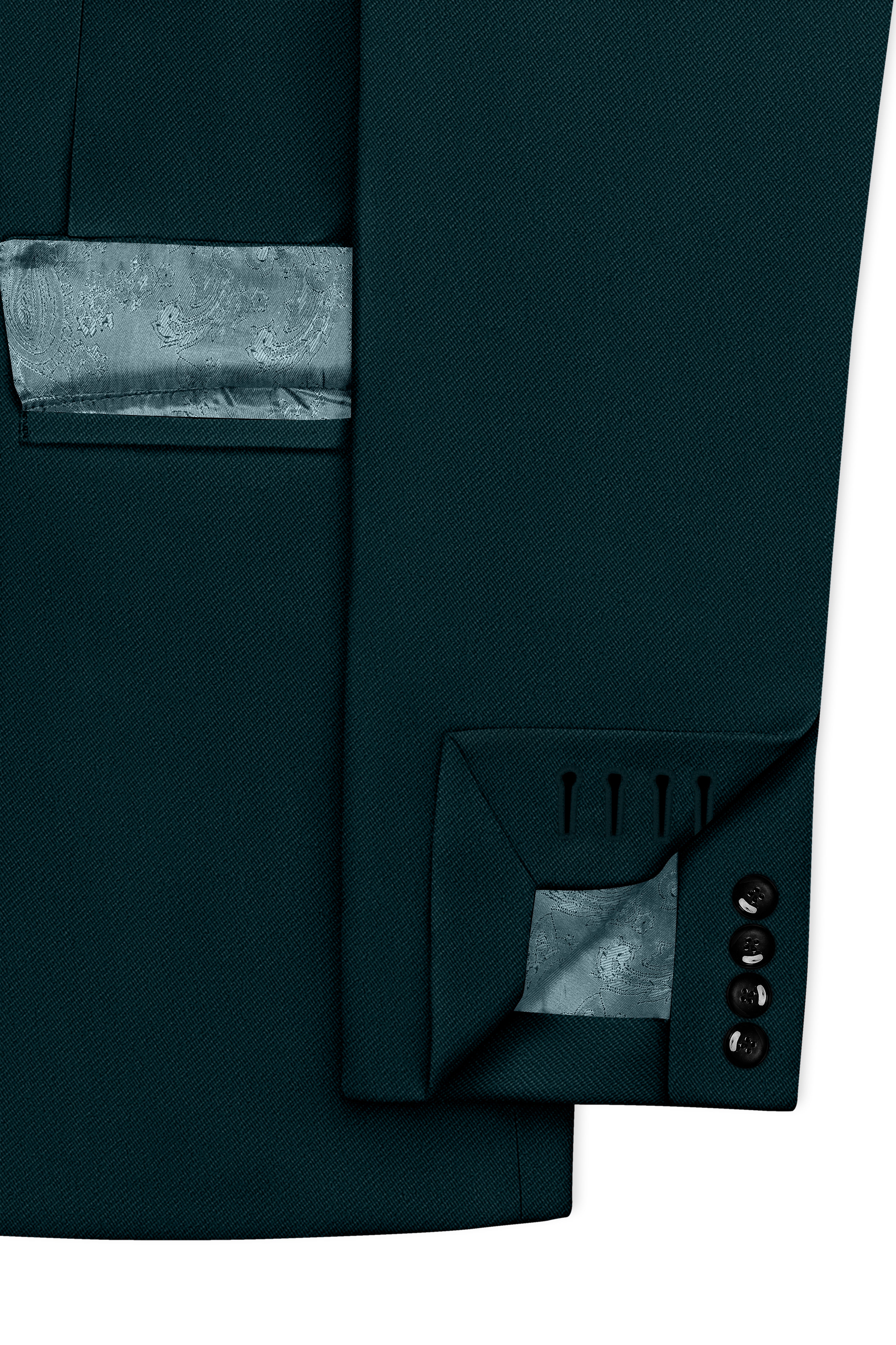 Canopy-Daintree Green 4-Way Stretch Wrinkle-Free Fluid Drape Fabric Single Breasted Suit