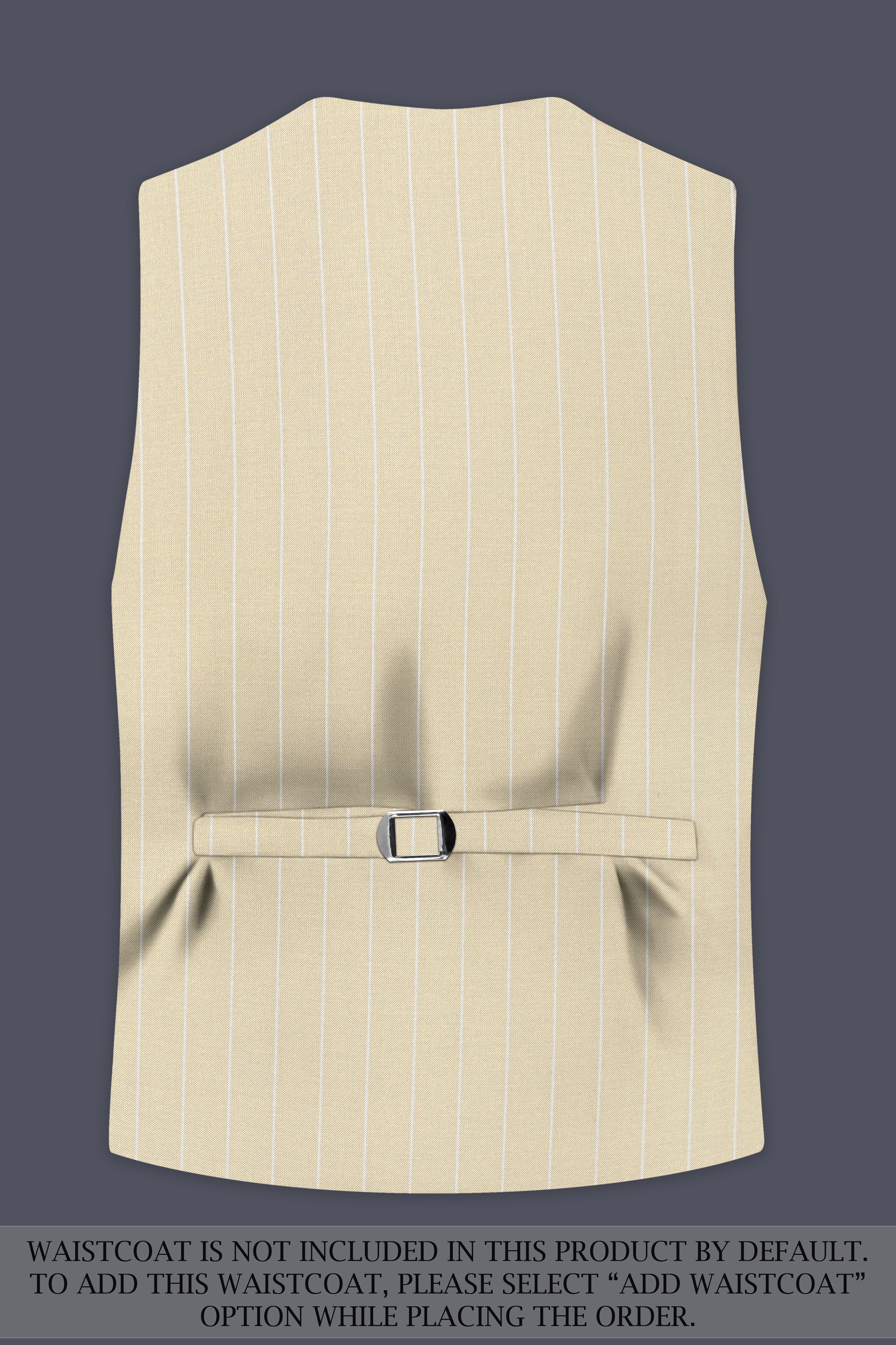 Lumier-Akaroa Cream And Bright White Chalk Striped Wool Rich Slight Stretch Single Breasted Suit