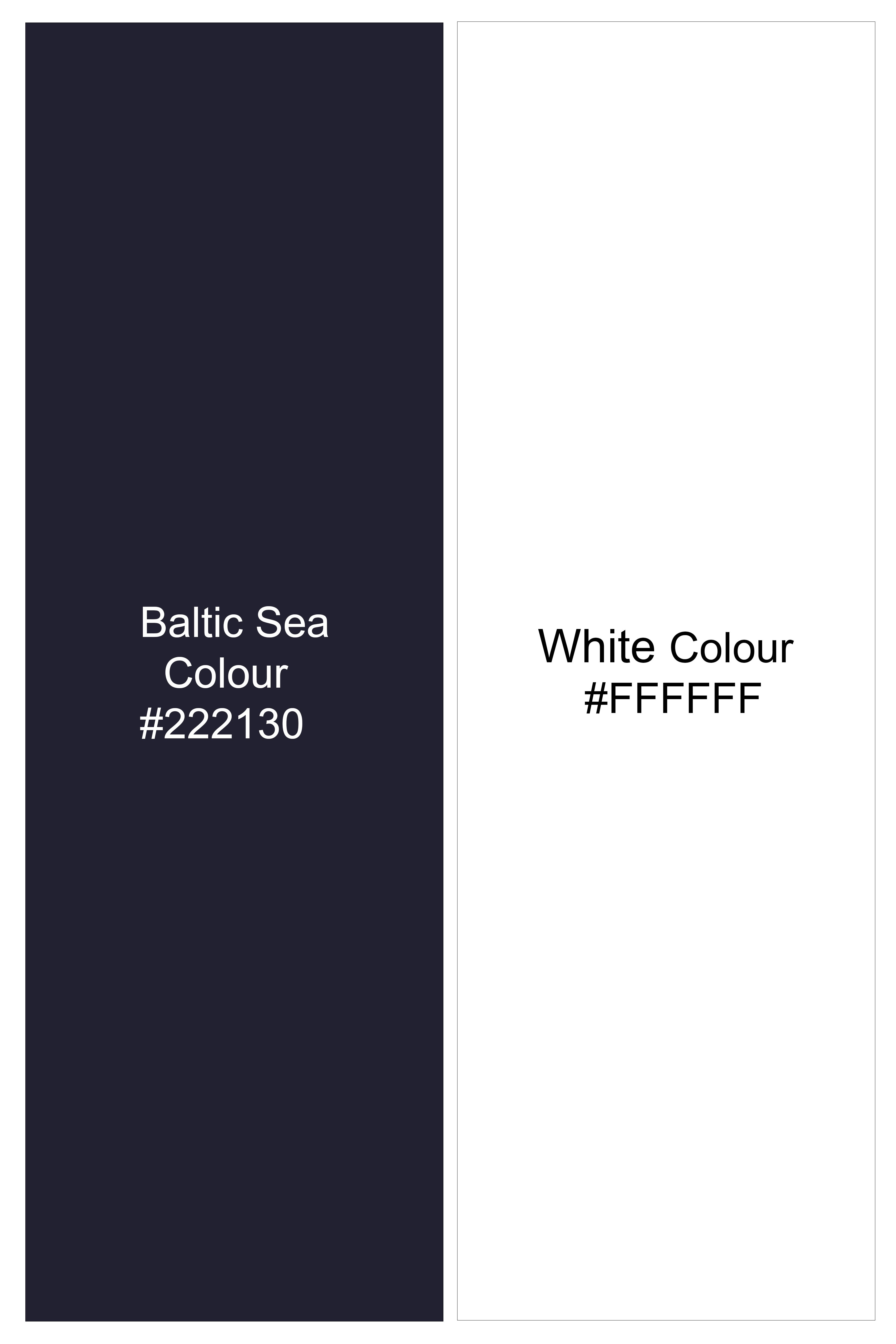 Maris-Baltic Sea Blue And Bright White Chalk Striped Wool Rich Slight Stretch Double Breasted Suit
