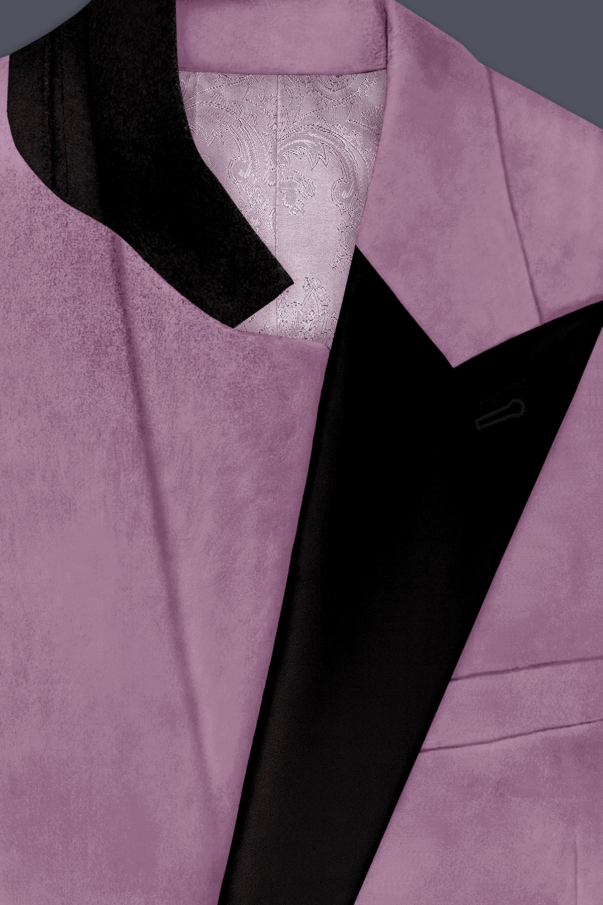 Veloura-Strikemaster Pink Velvet Peak Lapel Tuxedo Suit