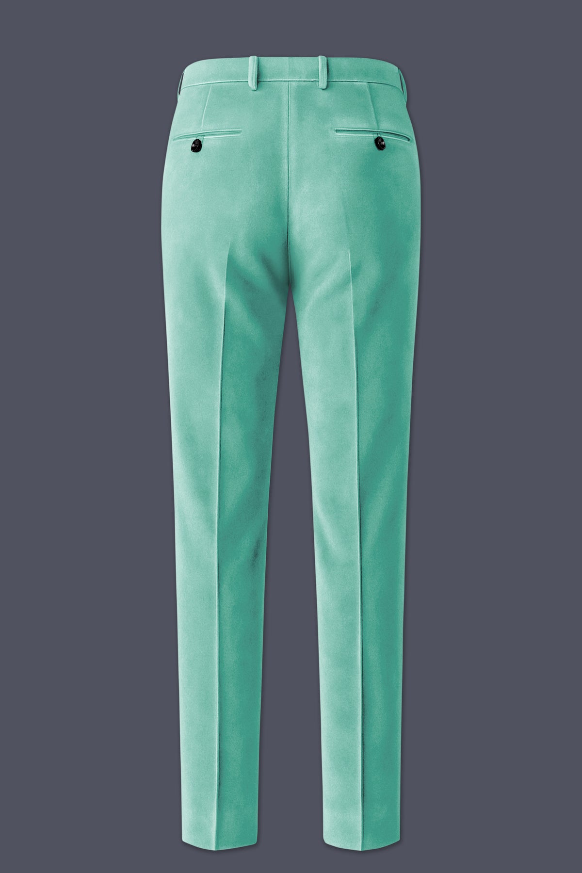 Sapphire-Cyan Blue Velvet Peak Lapel Tuxedo Suit