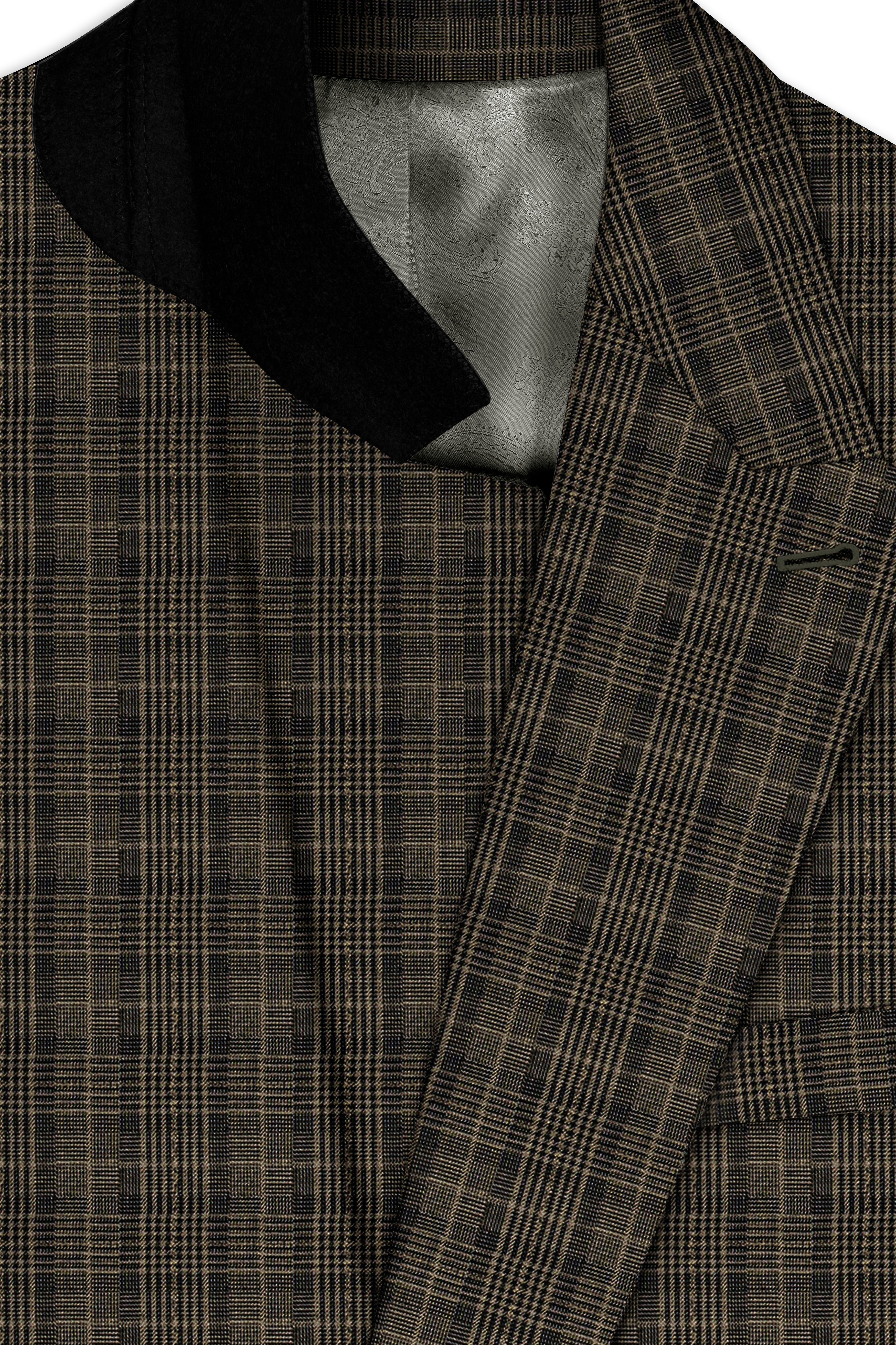 Walnut Plaid Double Breasted Suit