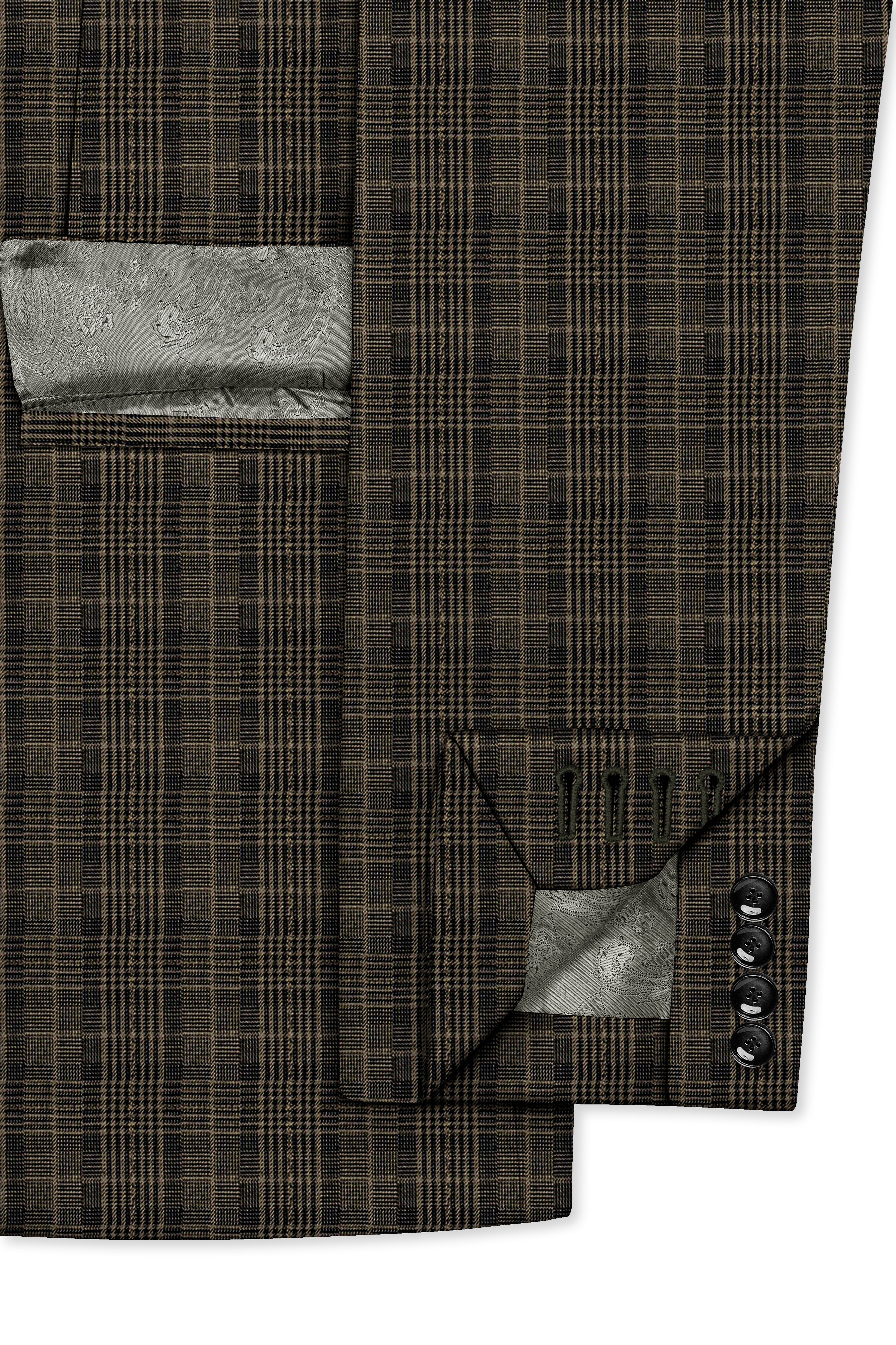 Walnut Plaid Double Breasted Suit